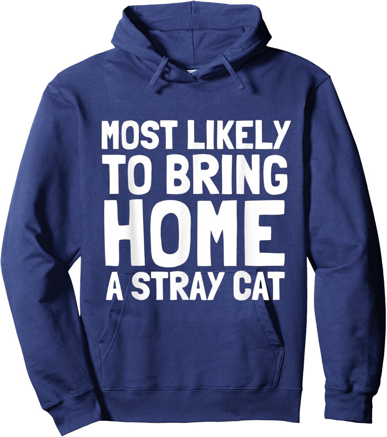 Most Likely To Bring Home A Stray Cat Lover Men Women Kids Hoodie - Hoodie | Navy