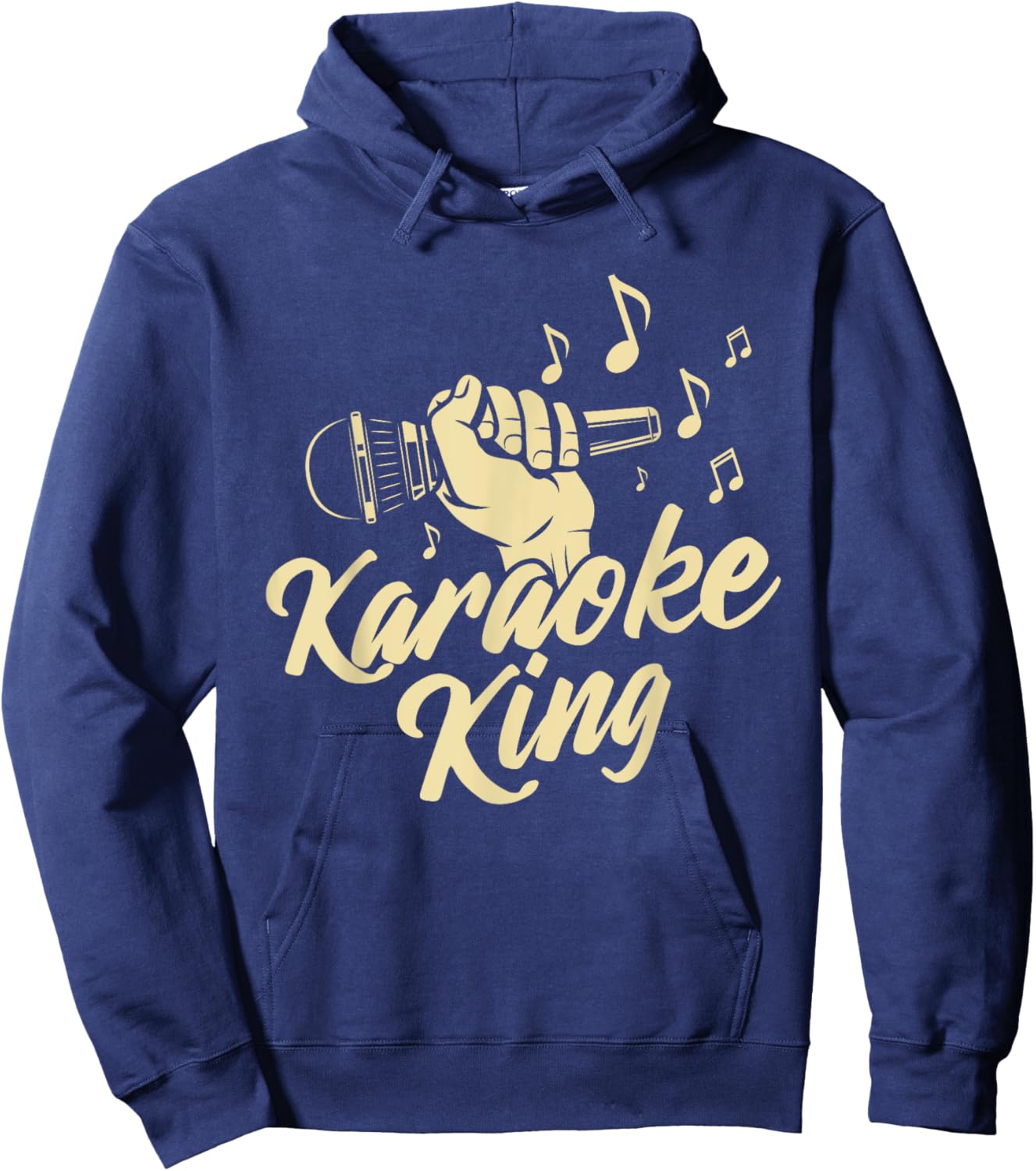 Karaoke King - Microphone Music Bar Singer Singing Hoodie - Hoodie | Navy