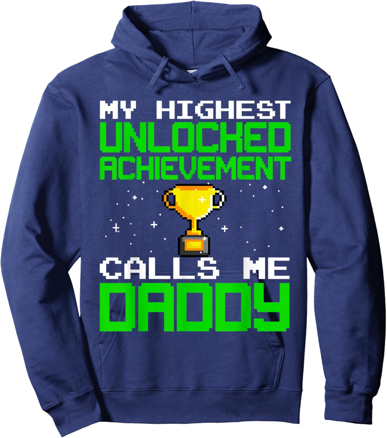 Funny Gamer Dad Boys Video Gamer Gaming Achievement Hoodie - Hoodie | Navy