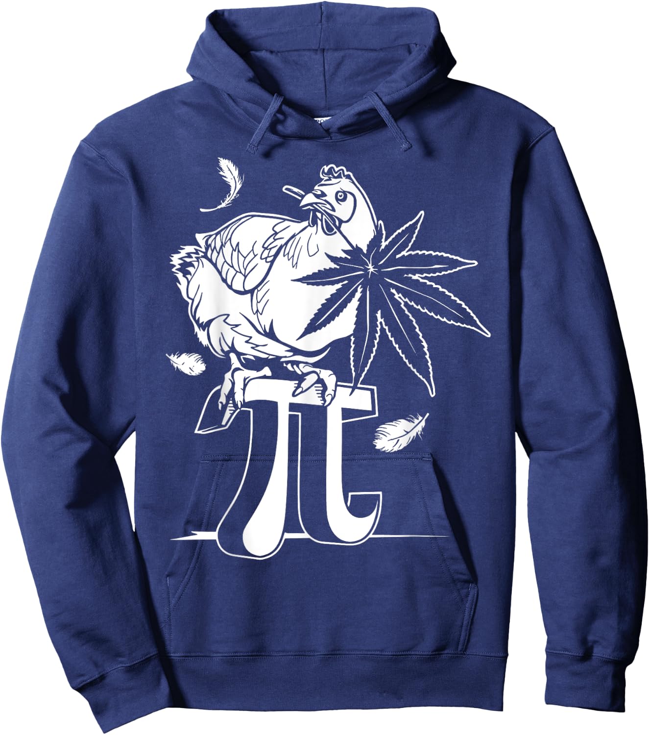 Chicken Pot Pie Pi Leaf Marijuana Cannabis Stoner 420 Weed Hoodie - Hoodie | Navy