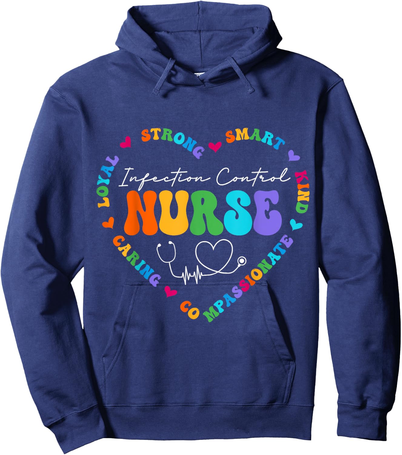 Cute Infection Control Nurse Appreciation Nursing School Hoodie - Hoodie | Navy