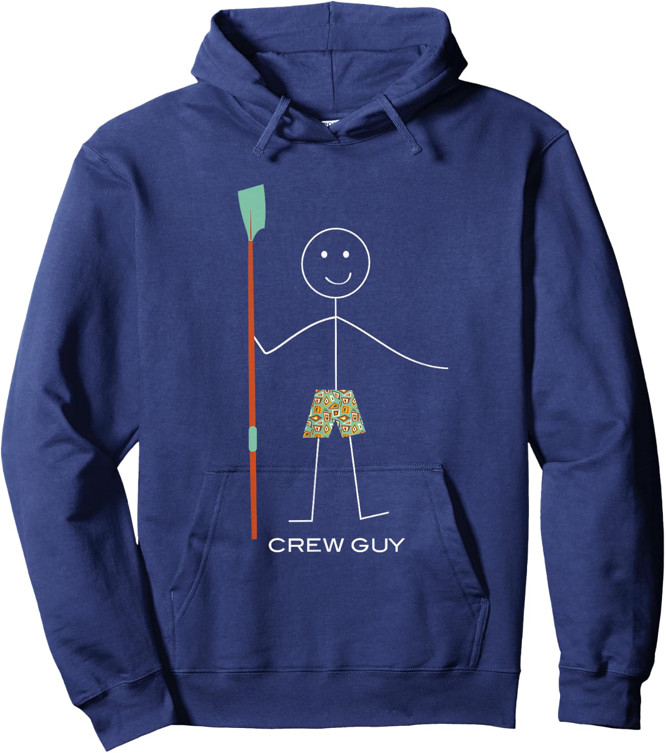 Funny Crew Guy, Boys Rowing Hoodie - Hoodie | Navy