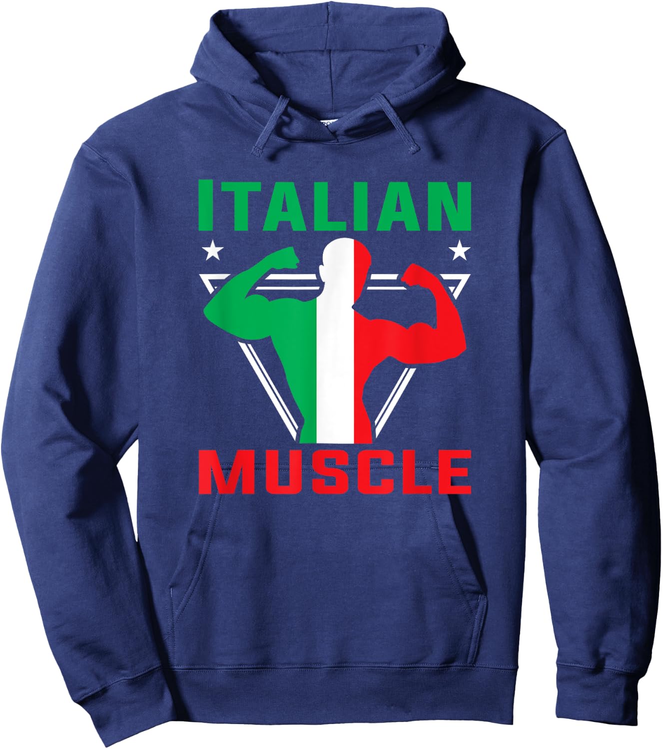 Italian Muscle Funny Italian Heritage Workout Gift Hoodie - Hoodie | Navy