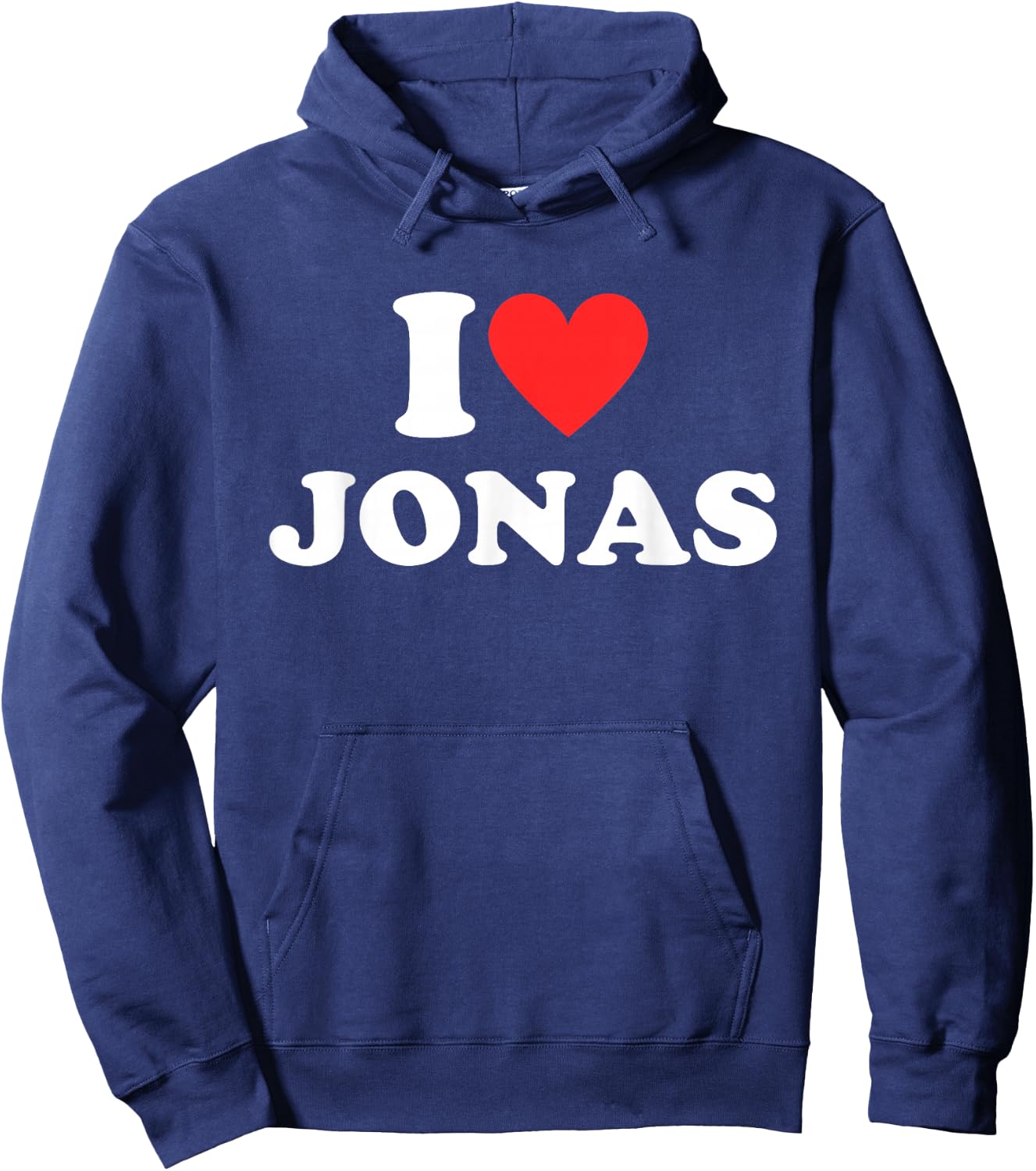 I Heart (Love) Jonas Personalized First Name Jonas Groovy Hoodie - Hoodie | Navy