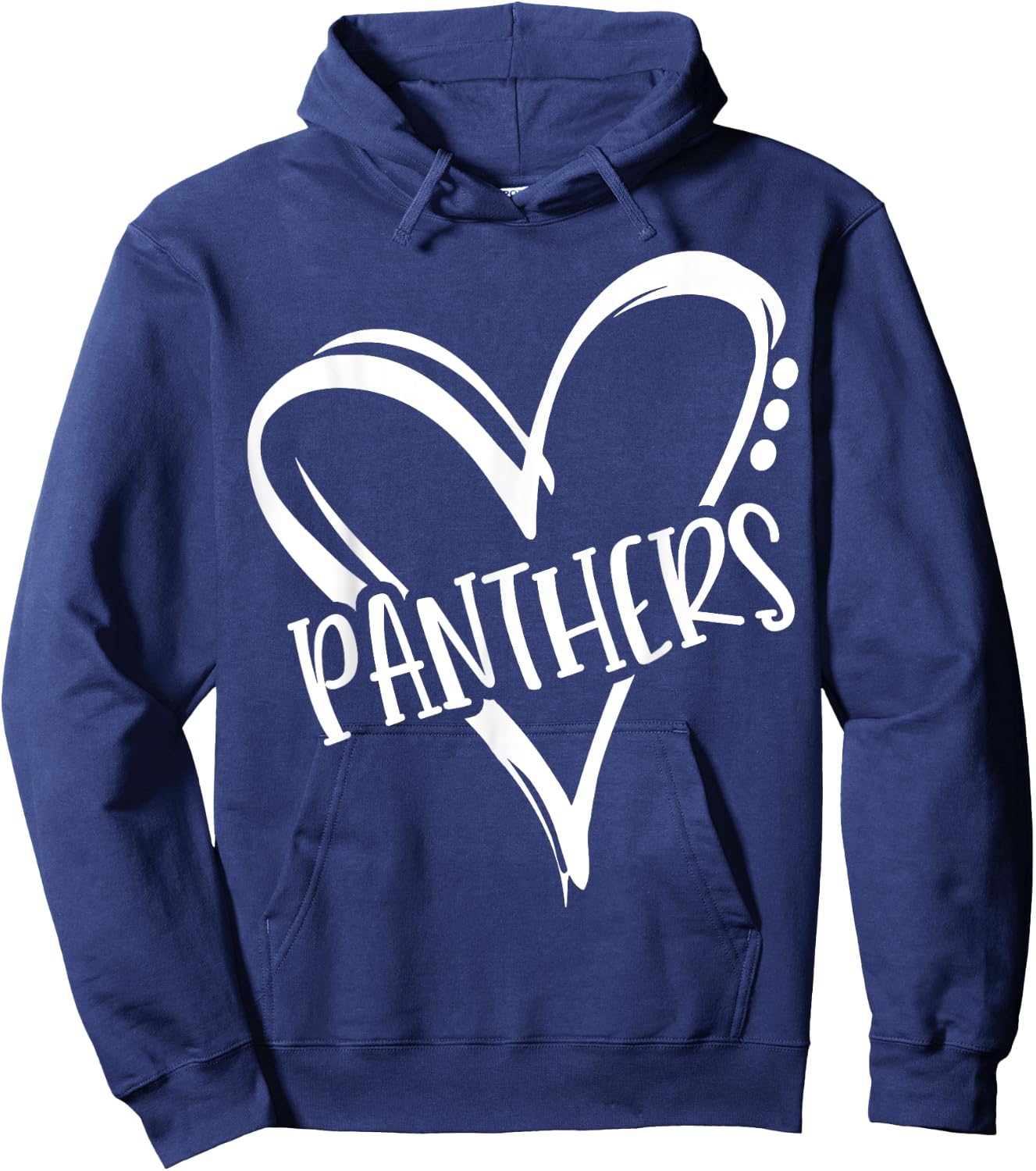 Retro Panthers Mascot, School Spirit, Panthers Sports Hoodie - Hoodie | Navy