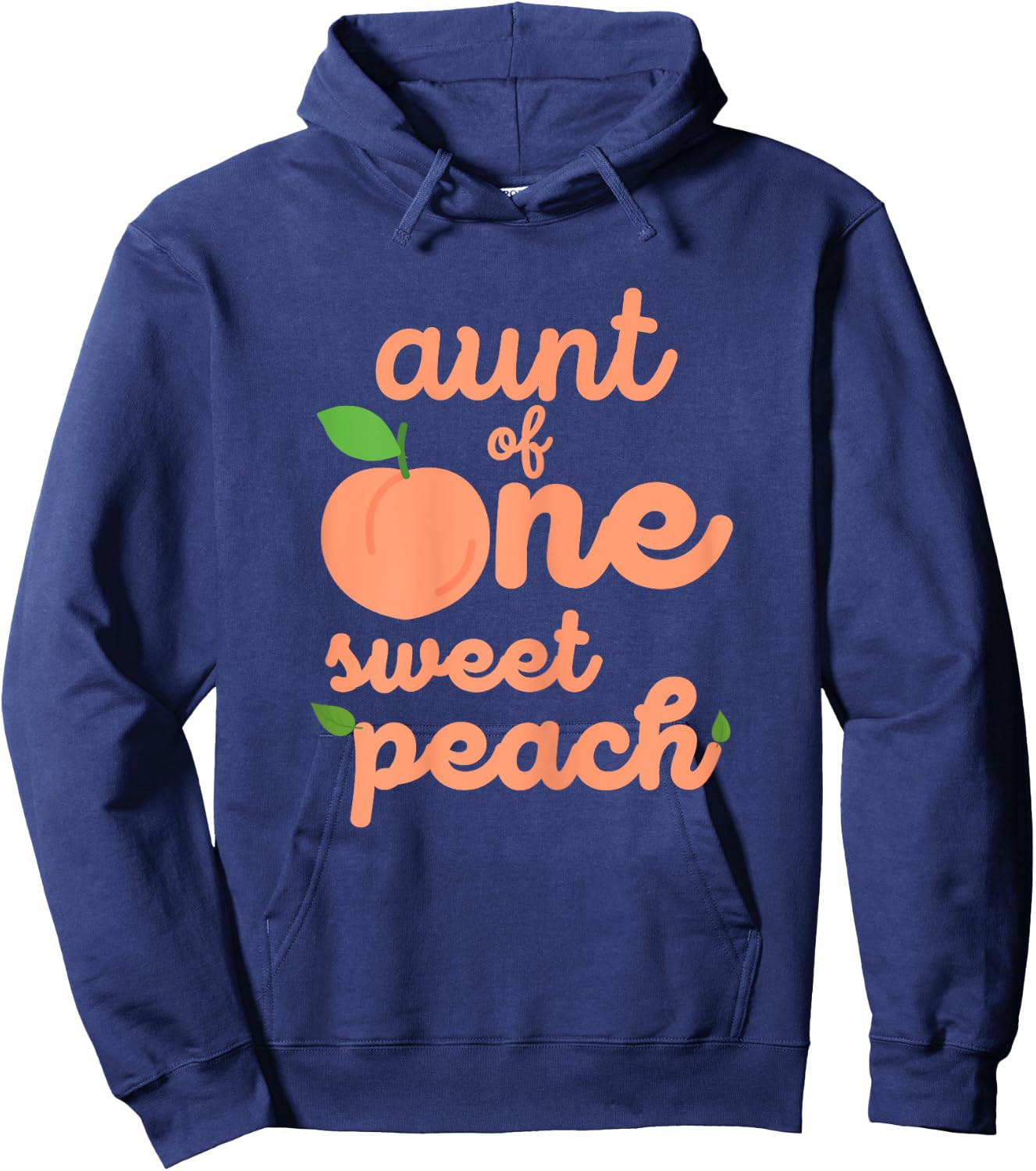 Aunt First Birthday One Sweet Peach Bday Family Matching Hoodie - Hoodie | Navy