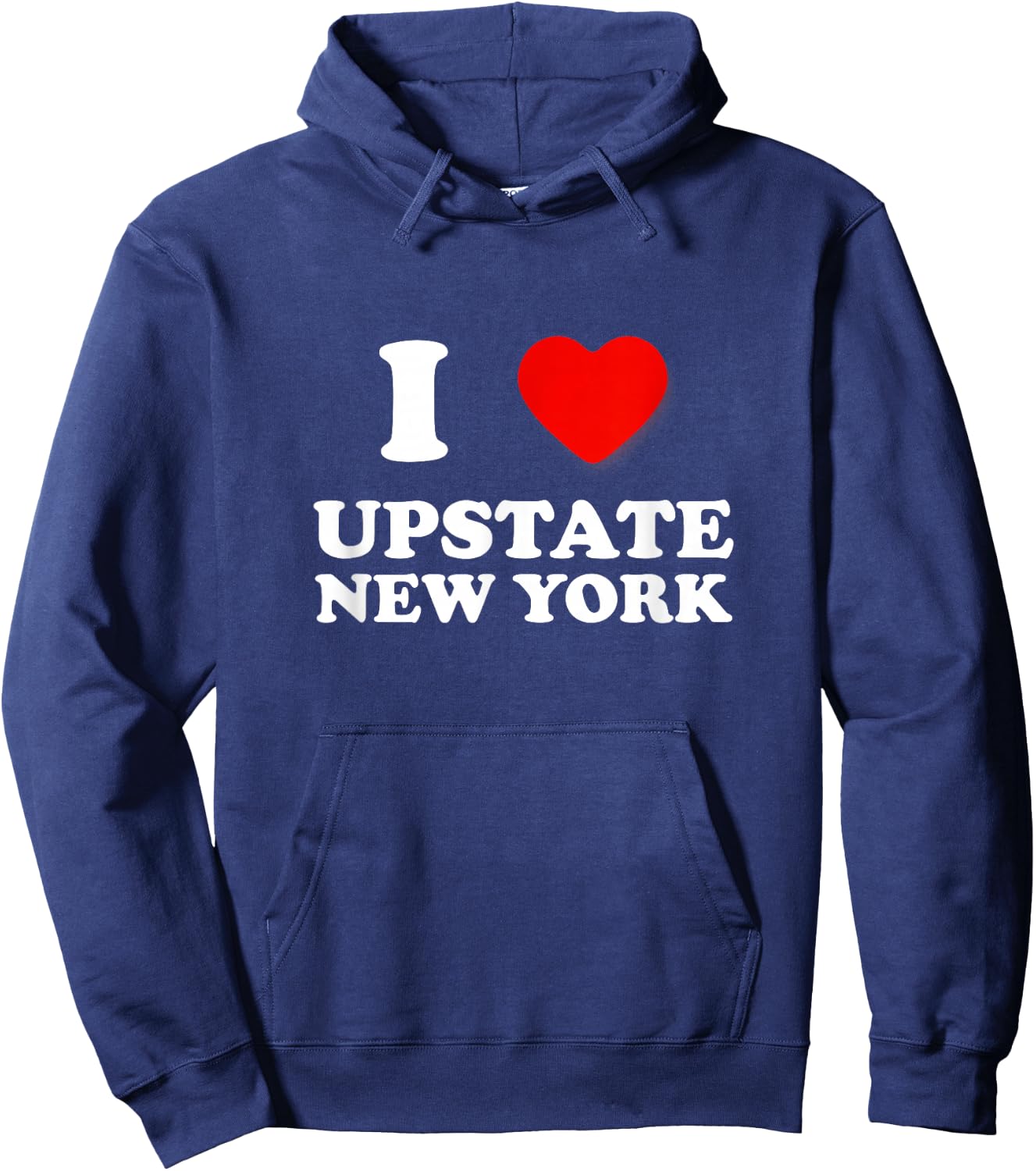 I Love Upstate New York Travel Camping Nature Outdoors Hoodie - Hoodie | Navy