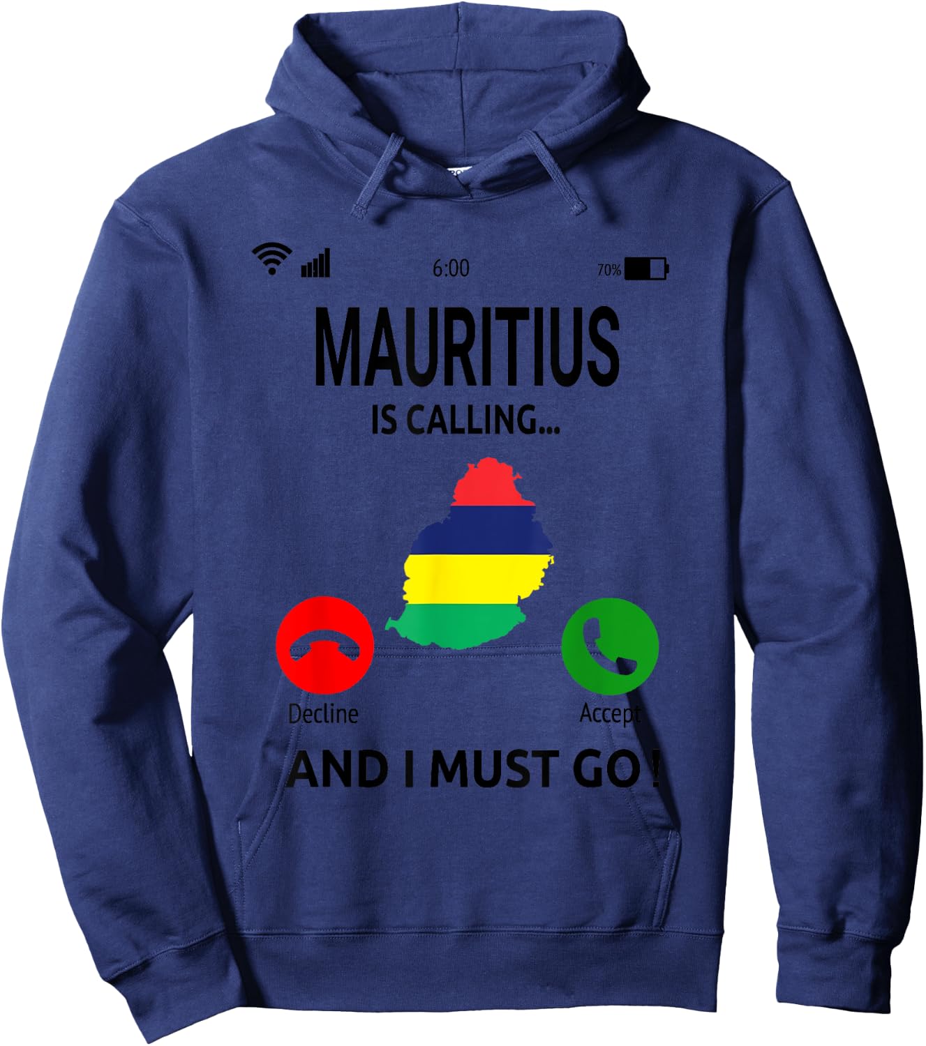 Mauritius Is Calling Indian Ocean Island Vacation Travel Hoodie - Hoodie | Navy