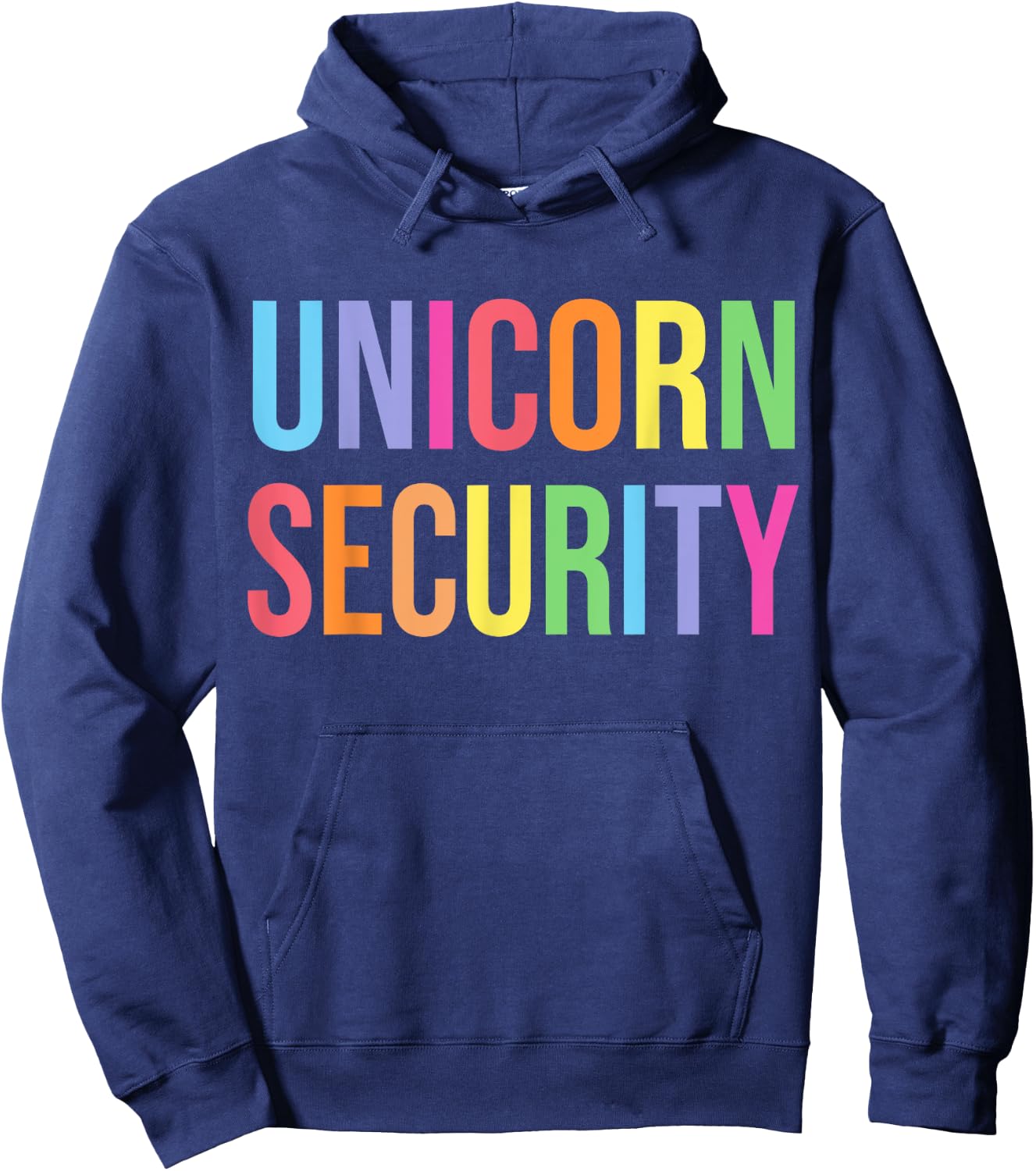 Halloween Dad Mom Daughter Adult Costume, Unicorn Security Hoodie - Hoodie | Navy
