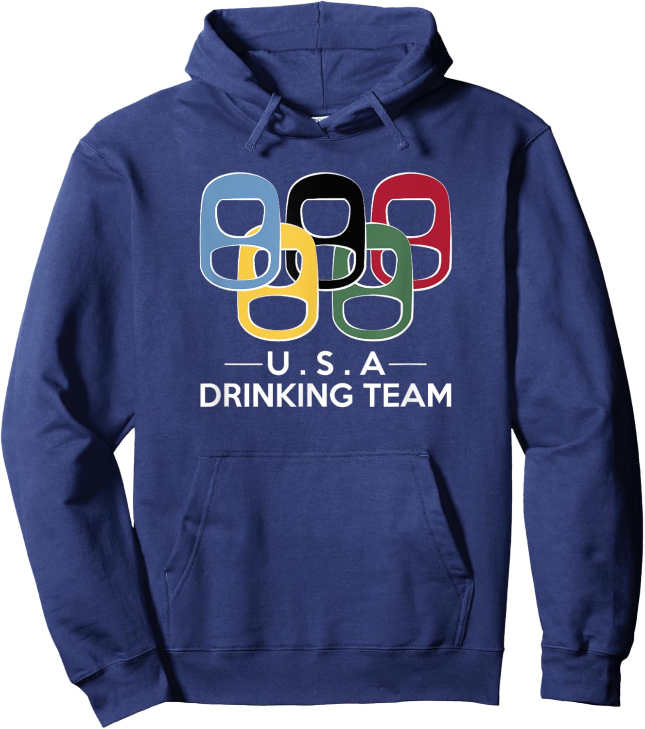 USA Drinking Team Beer Can Tab Sports Hoodie - Hoodie | Navy