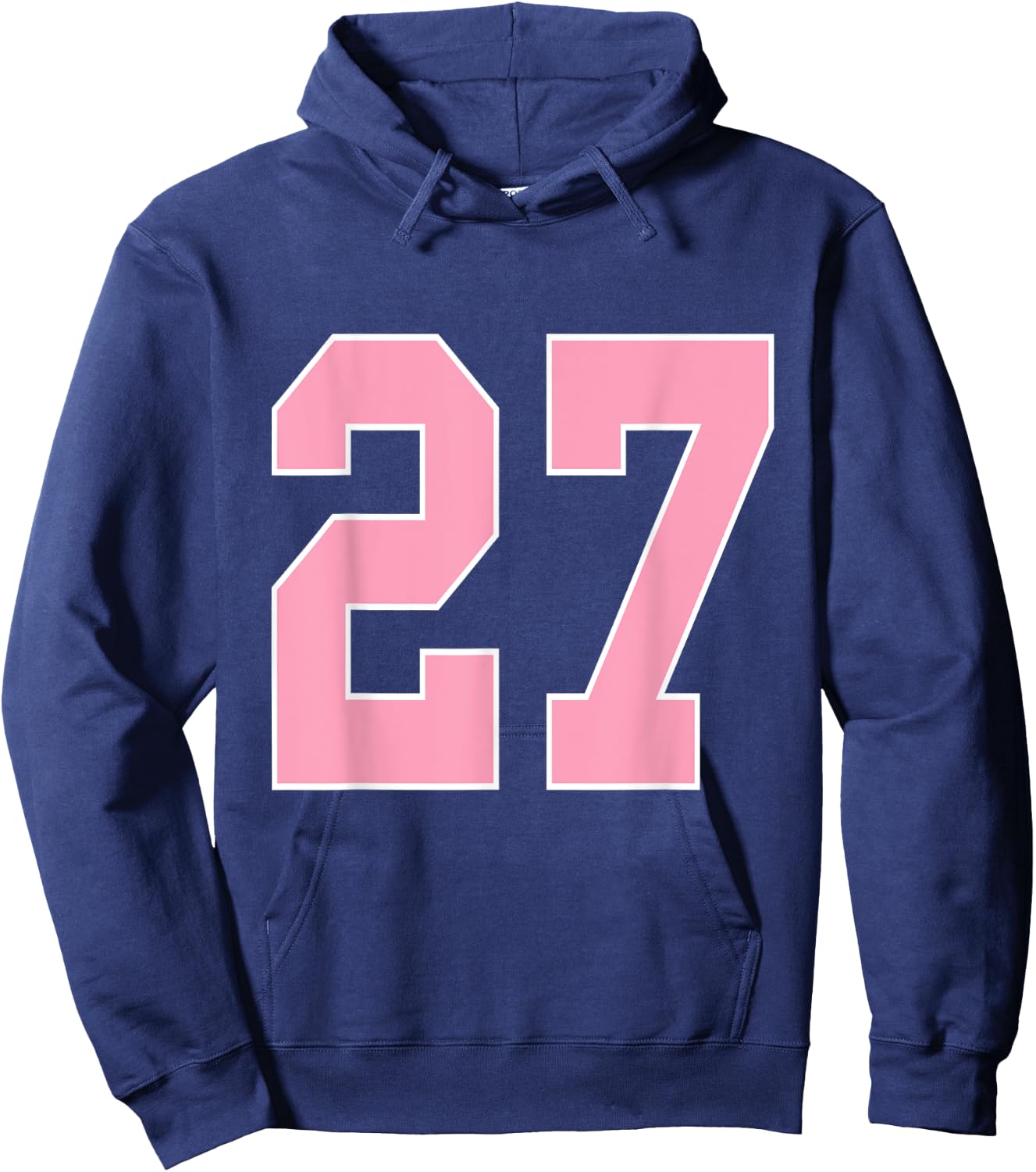 Number 27 Shirt Pink Football Basketball Breast Cancer Aware Hoodie - Hoodie | Navy