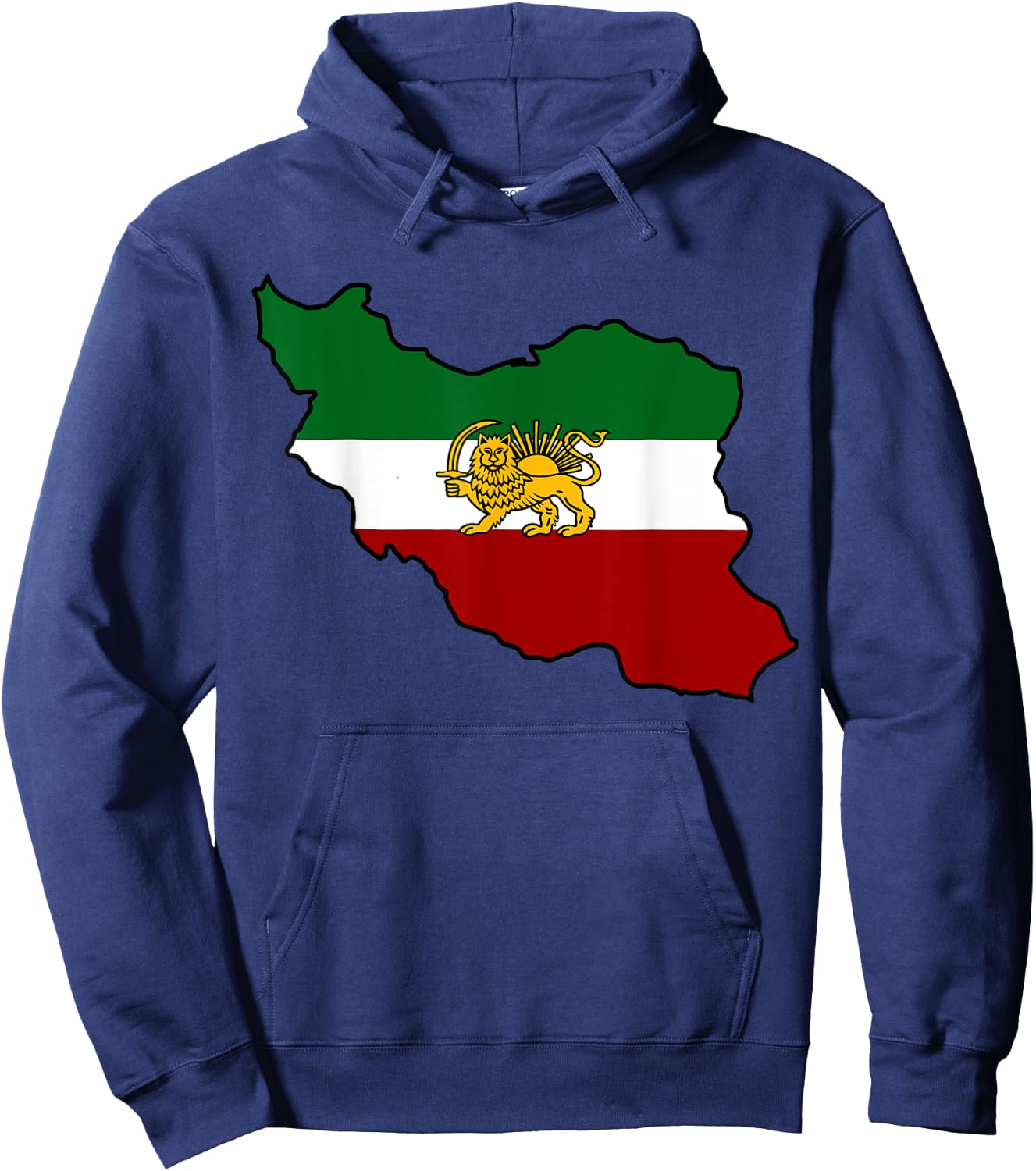 Iran flag with a lion Hoodie - Hoodie | Navy