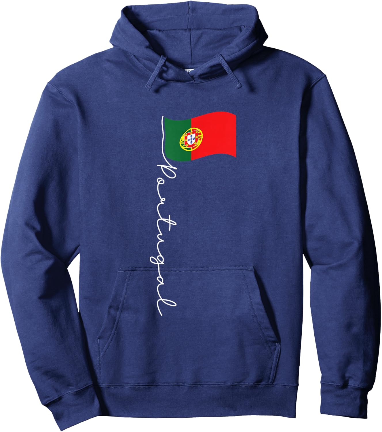 Portugal Signature Flag Pole - Patriotic Portuguese Flag Hoodie - Hoodie | Navy