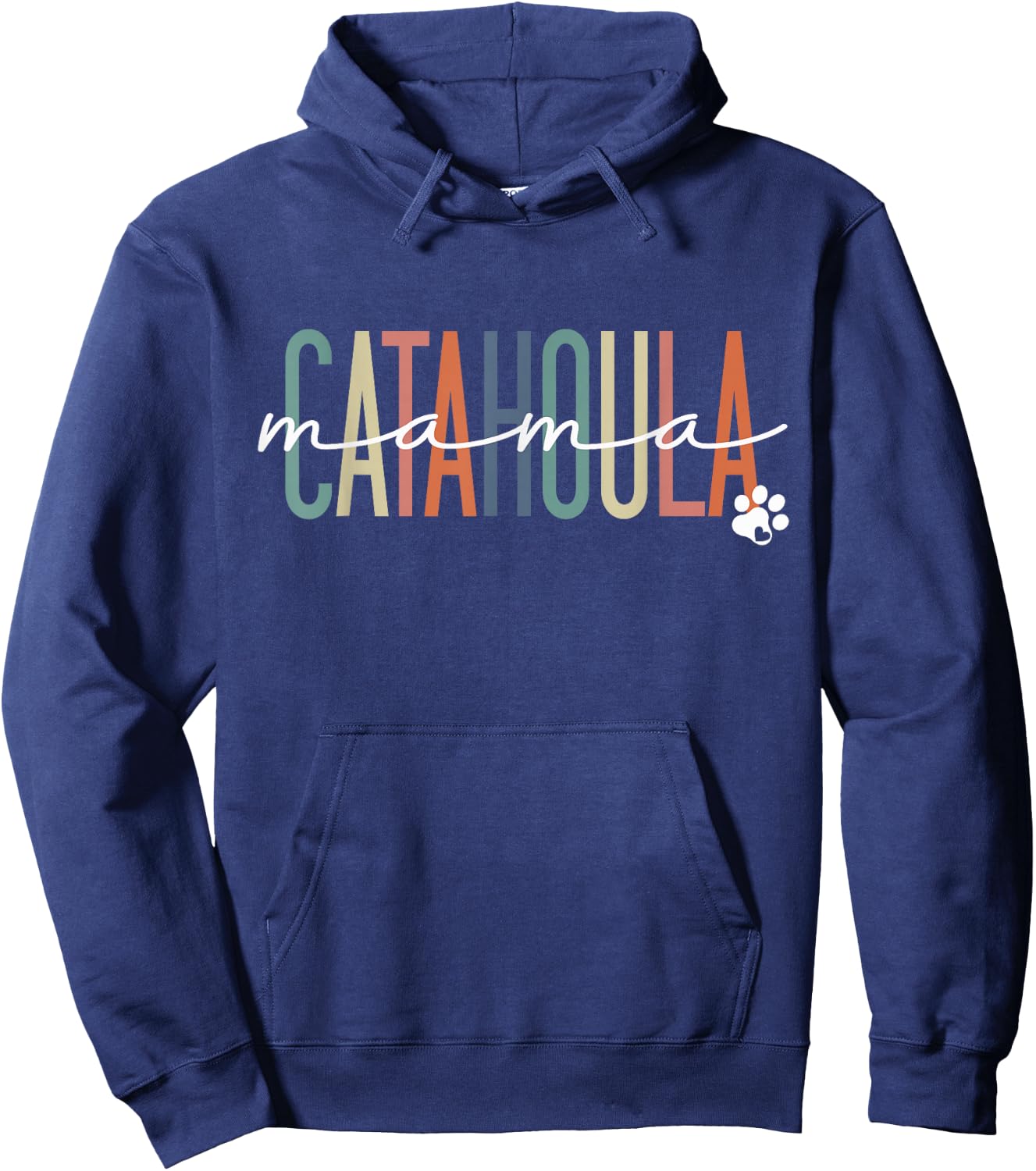 Catahoula Mama Catahoula Leopard Dog Mom Mother's Day Hoodie - Hoodie | Navy
