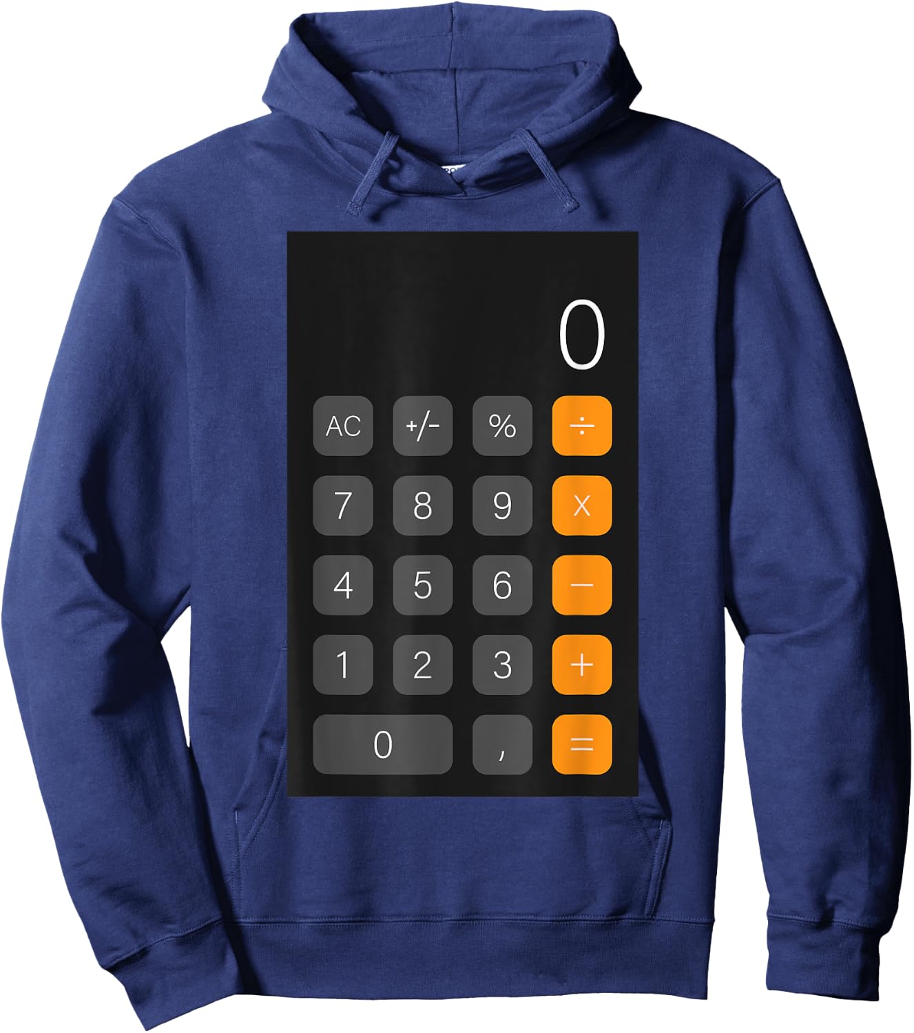Funny Accountant Halloween Costume Outfit Math Calculator Hoodie - Hoodie | Navy