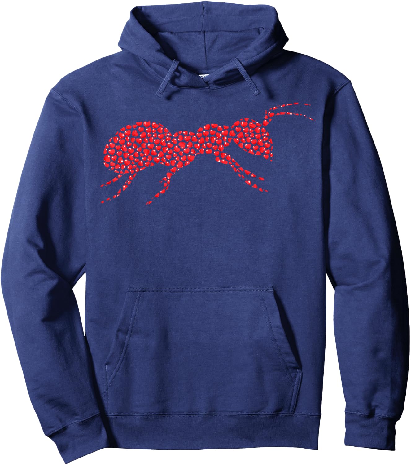 Heart Shape Love Ant Valentine's Day Hoodie - Hoodie | Navy