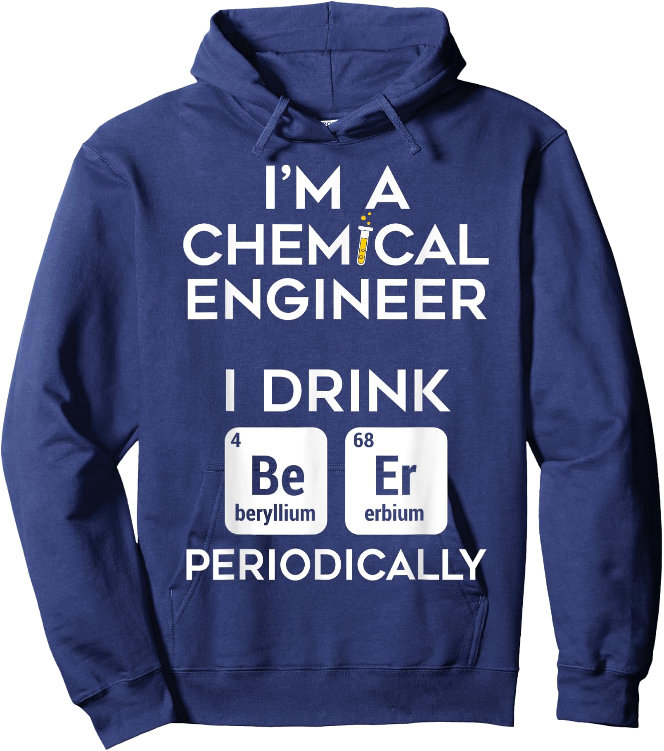 Dad Job Chemical Engineer Beer Periodically Engineering Hoodie - Hoodie | Navy
