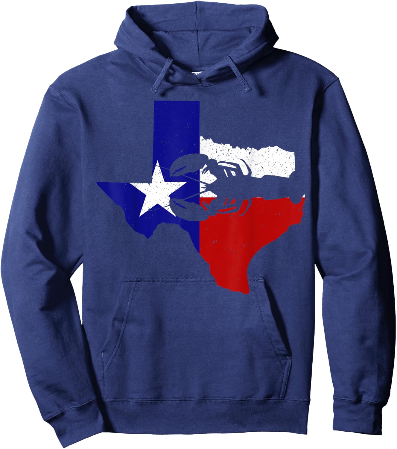 Crawfish Boil Texas State Flag Seafood Crayfish Southern Hoodie - Hoodie | Navy