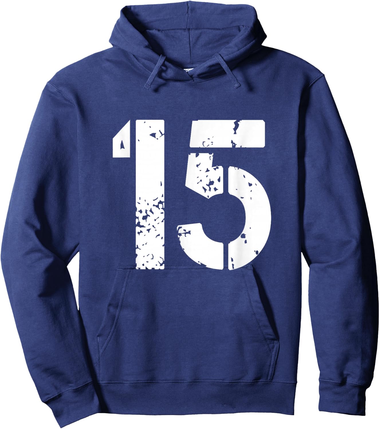 Number 15 Varsity Team - 15th Birthday & Fifteen Years Old Hoodie - Hoodie | Navy