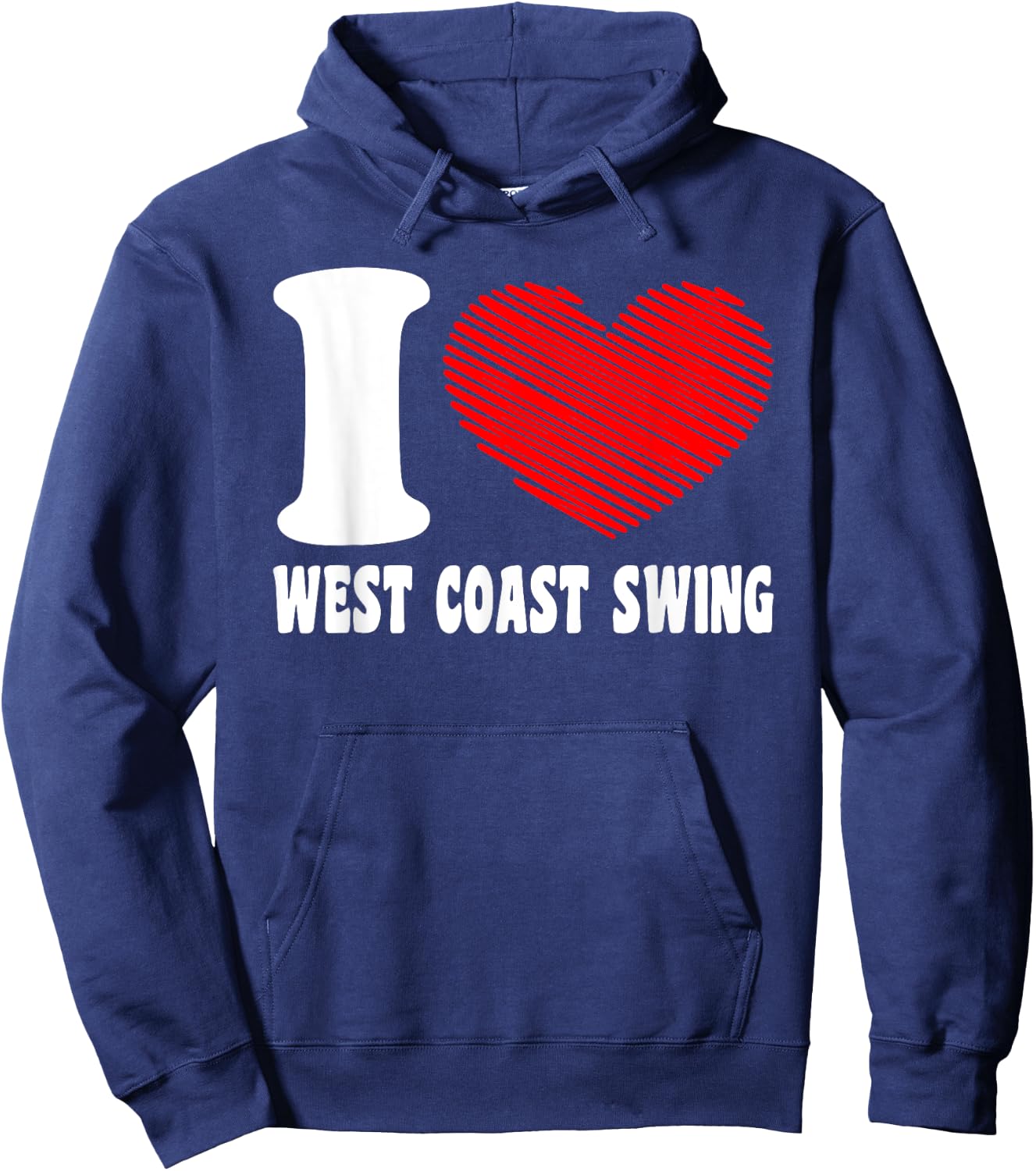 Retro West Coast Swing Dance - West Coast Swing Hoodie - Hoodie | Navy