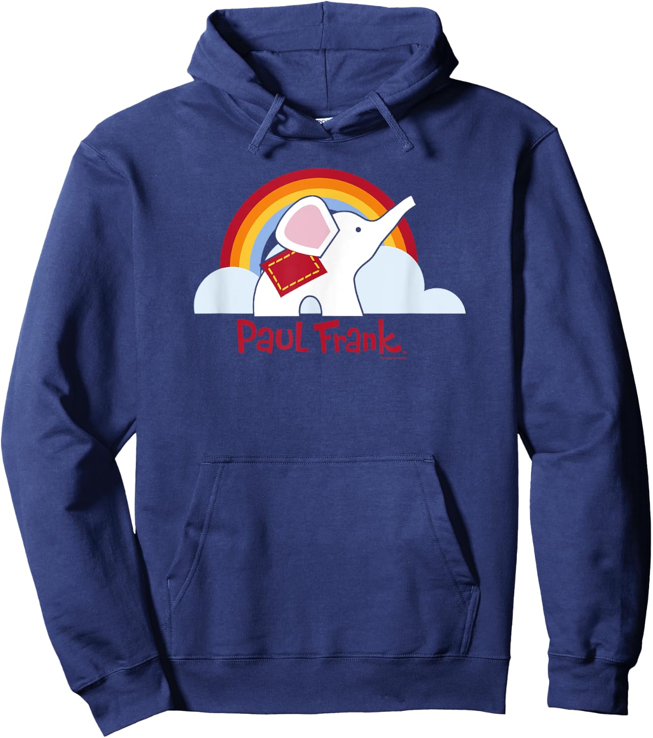 Paul Frank Ellie The Elephant Rainbow And Cloads Poster Hoodie - Hoodie | Navy
