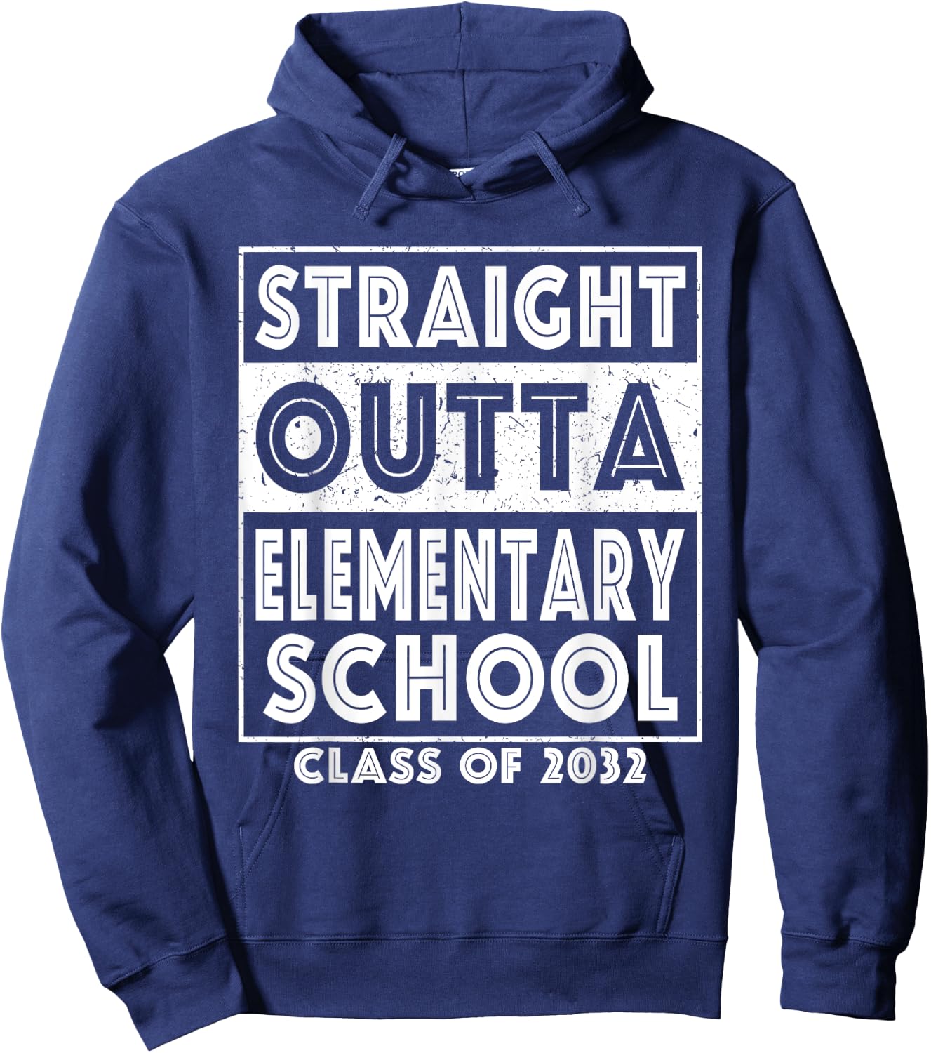 Straight Outta Elementary School Class Of 2032 Graduate Hoodie - Hoodie | Navy