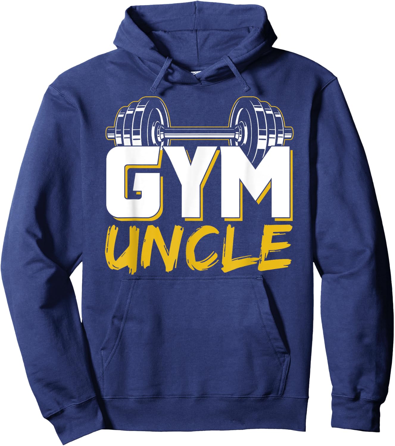 Gym Uncle , -Adults & Kids, Black, Short Sleeve, Small, Cotton Blend, Workout, Humorous Design with Lace Embellishment Hoodie - Hoodie | Navy