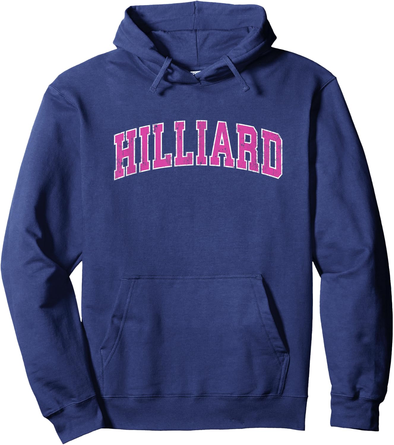 Hilliard Ohio OH Vintage Sports Design Pink Design Hoodie - Hoodie | Navy