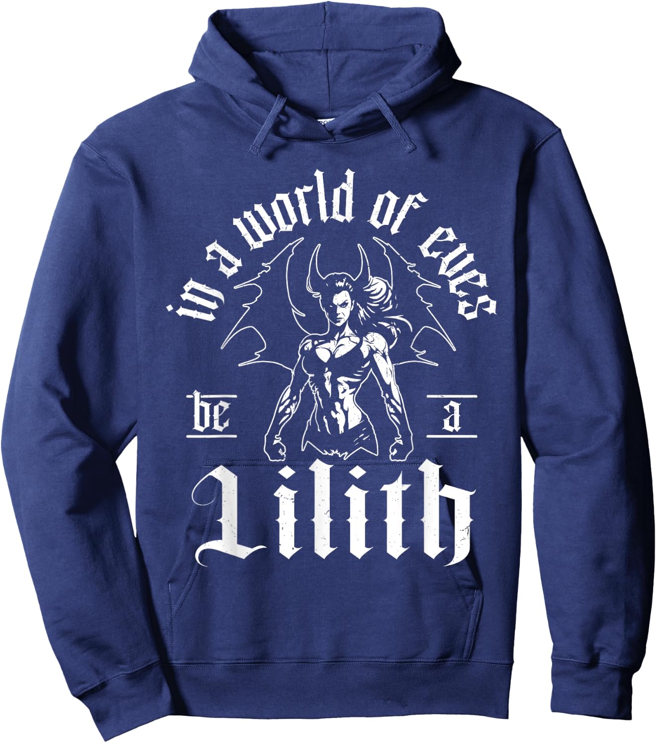 Lilith Demon Gothic Mythology Folklore Satanic Dark Occult Hoodie - Hoodie | Navy