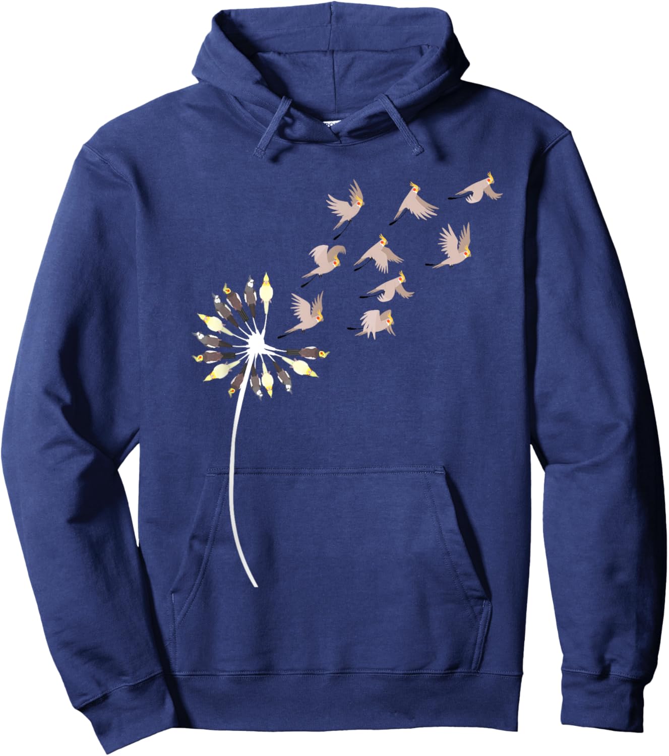 Dandelion Cockatiel Lover Shirt | Cockatiel Hoodie - Hoodie | Navy
