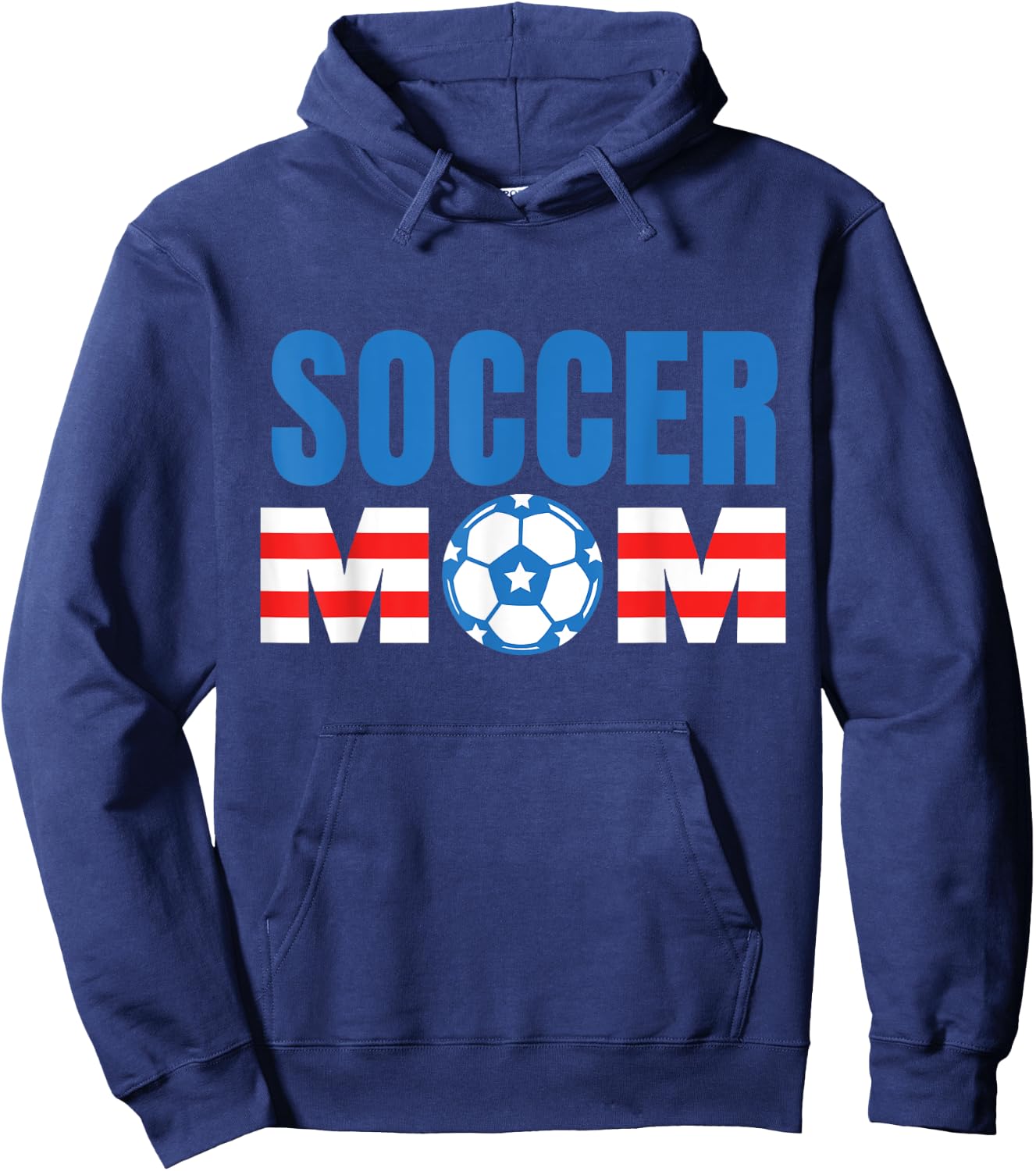 Soccer Mom Proud Kids Girl Teen Football Mothers Hoodie - Hoodie | Navy