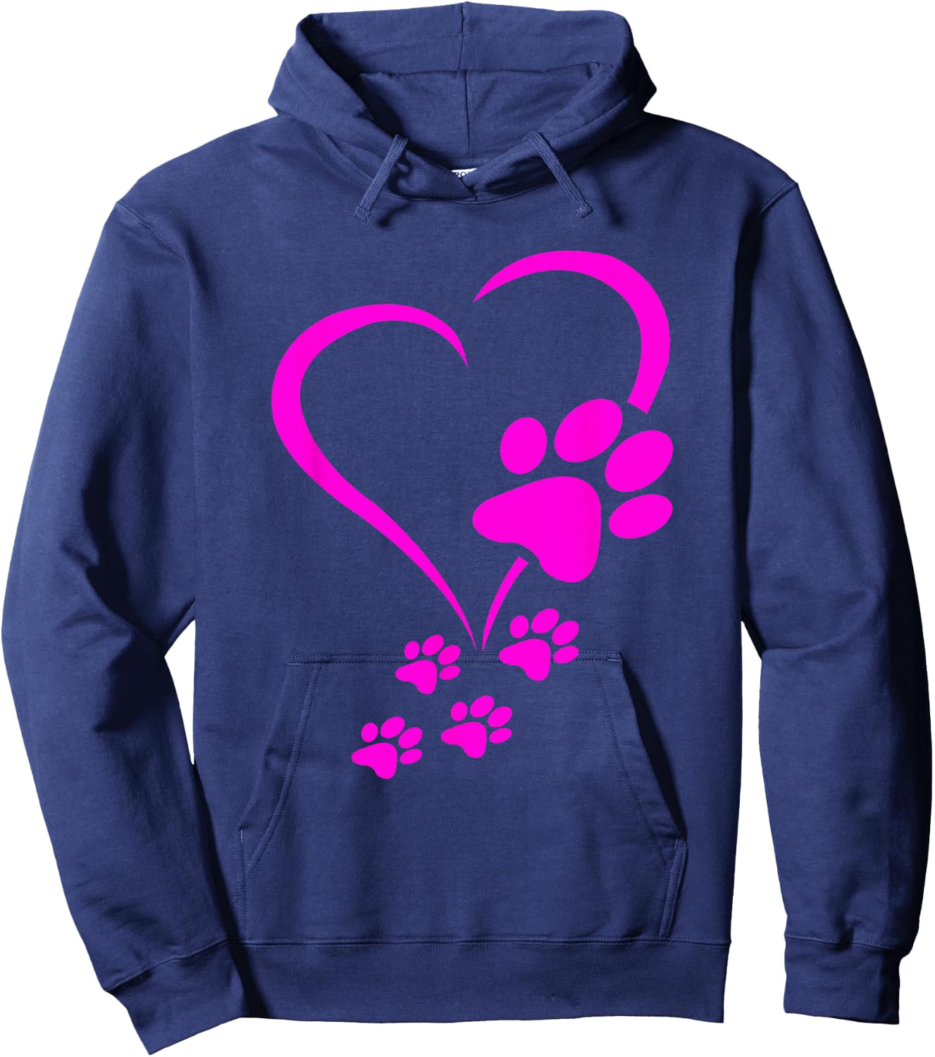 Dog Paws Hearts Baby Dogs - Dog Paw Print Dog Paw Hoodie - Hoodie | Navy