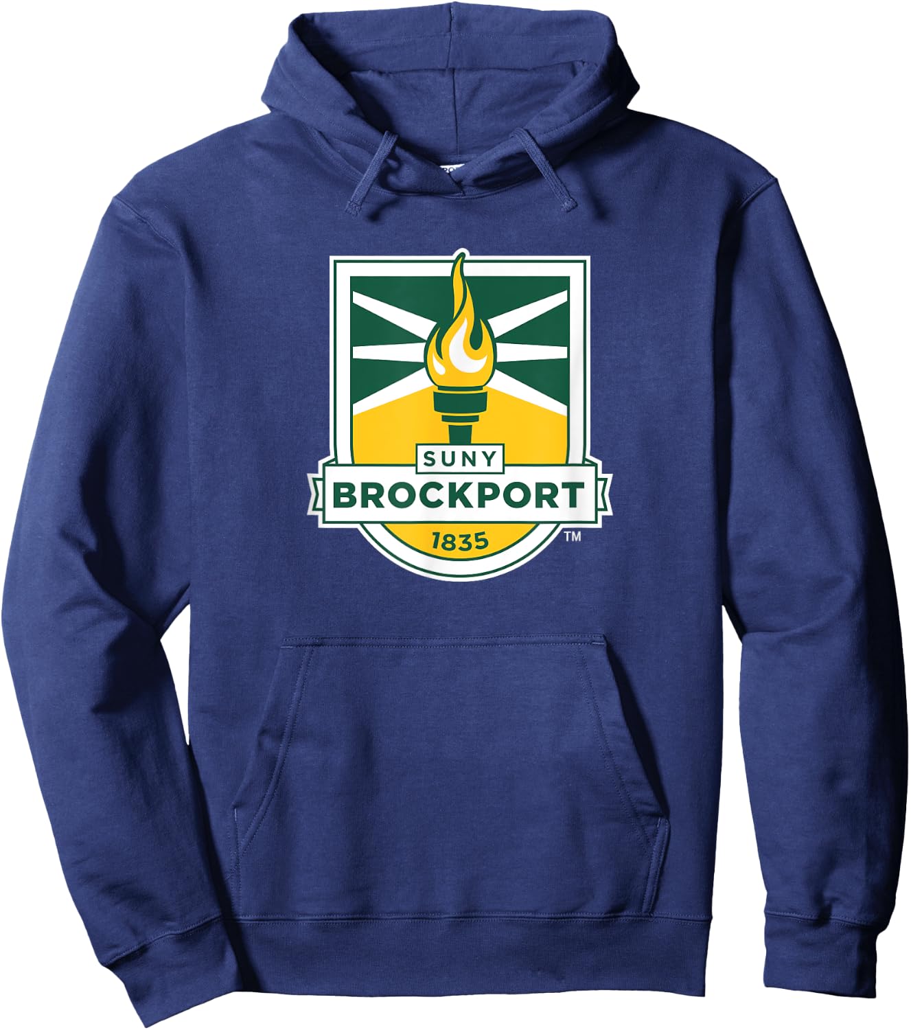 SUNY Brockport Golden Eagles Institutional Shield Hoodie - Hoodie | Navy
