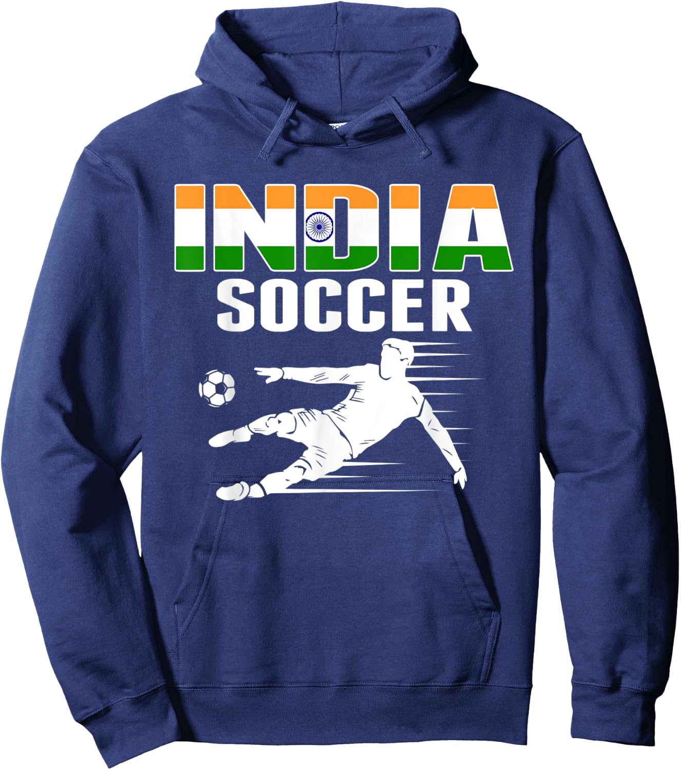 India Soccer Lovers Jersey - Indian Flag Football Players Hoodie - Hoodie | Navy