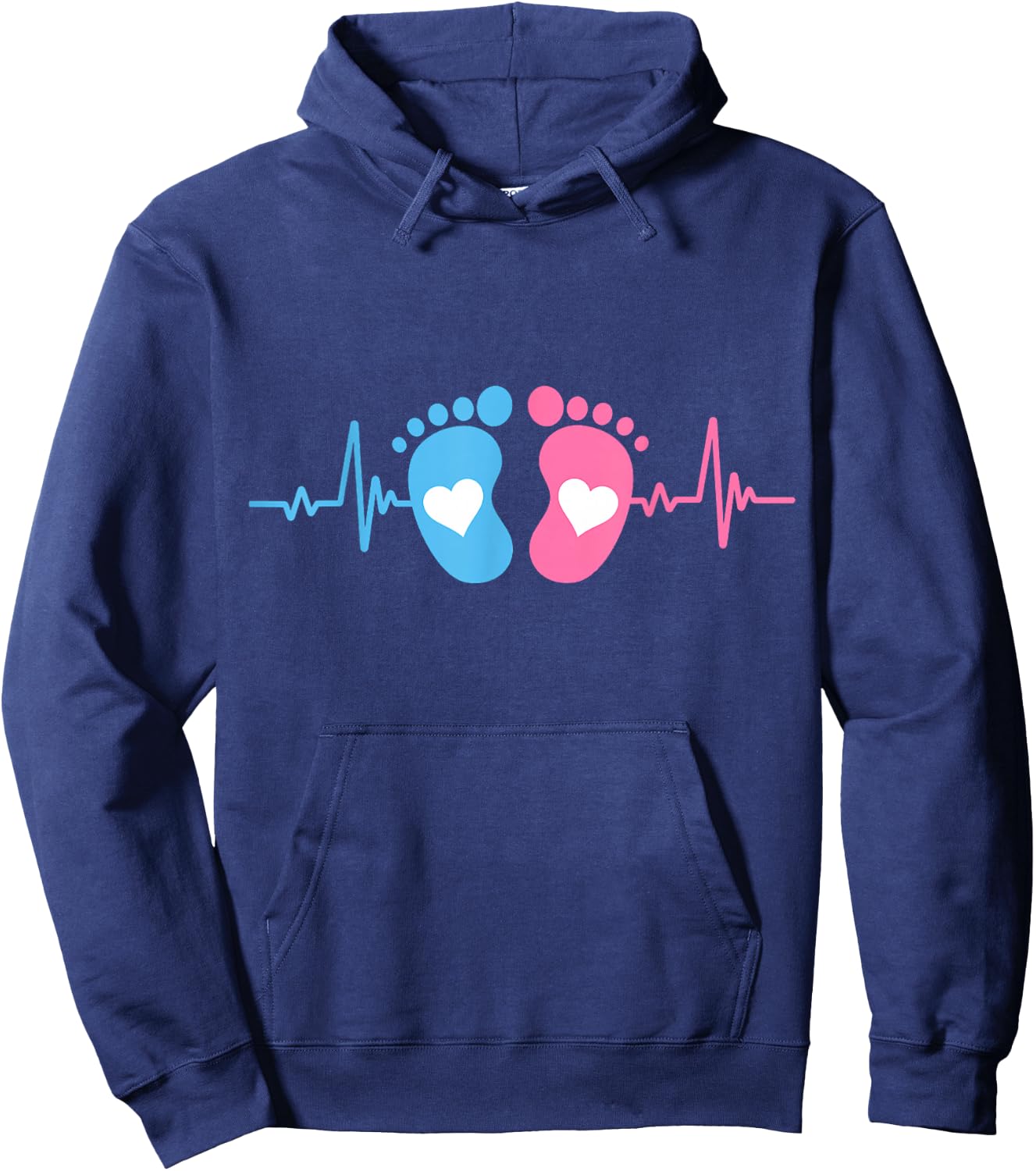 Cute Baby Tiny Humans Heartbeat Labor And Delivery L&D Nurse Hoodie - Hoodie | Navy