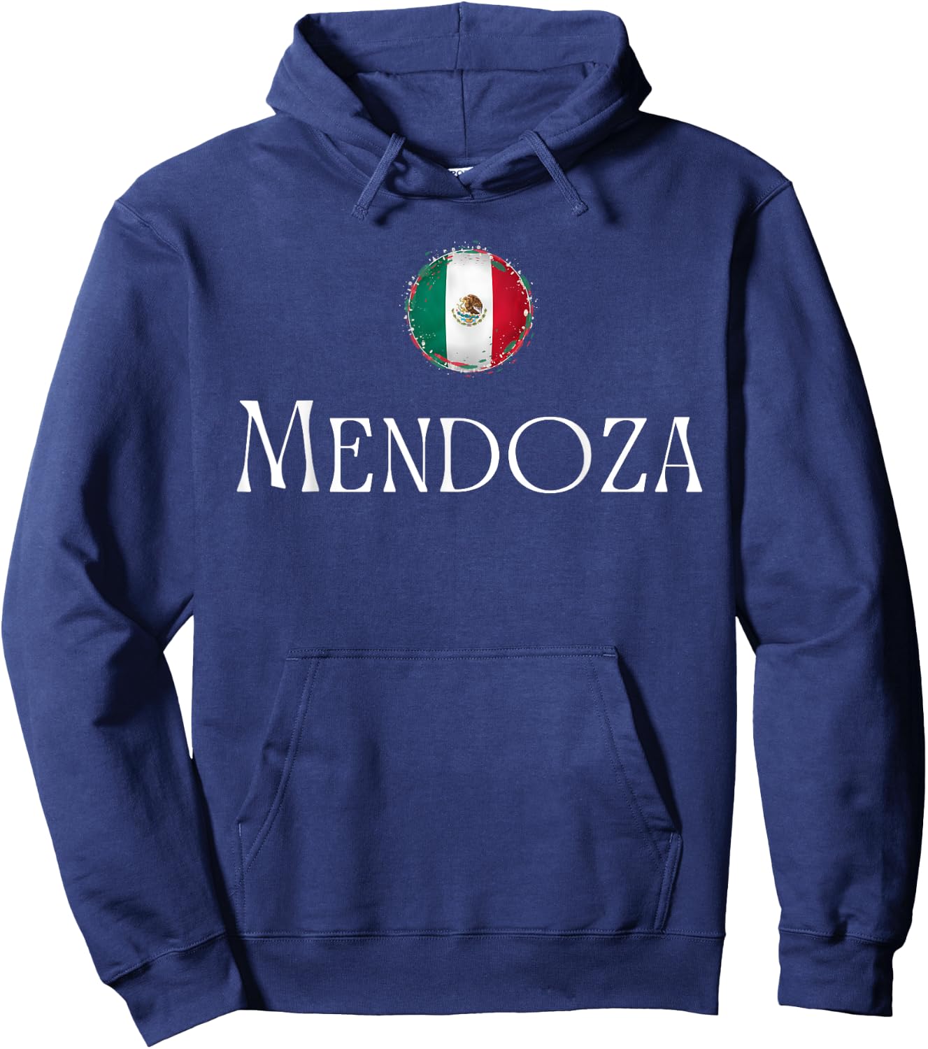 Mendoza Surname Mexican Hispanic Heritage Family Name Flag Hoodie - Hoodie | Navy