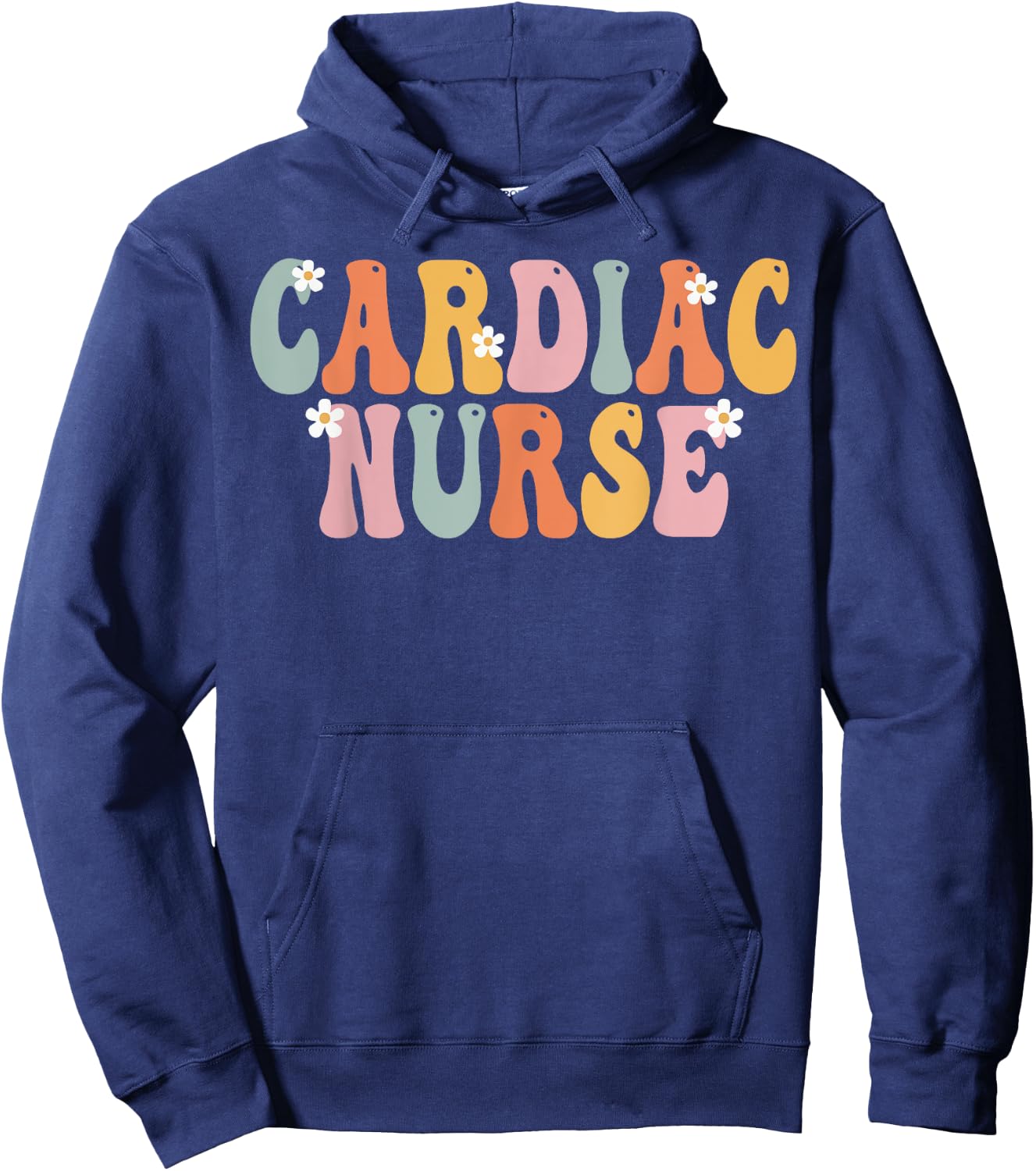 Cardiac Nurse Week Groovy Appreciation Day Work Hoodie - Hoodie | Navy