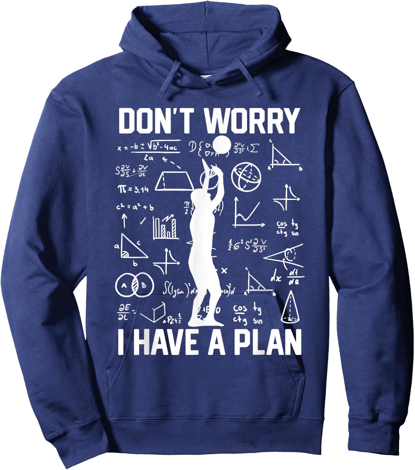 Setter Don't Worry I Have A Plan Men Volleyball School Hoodie - Hoodie | Navy
