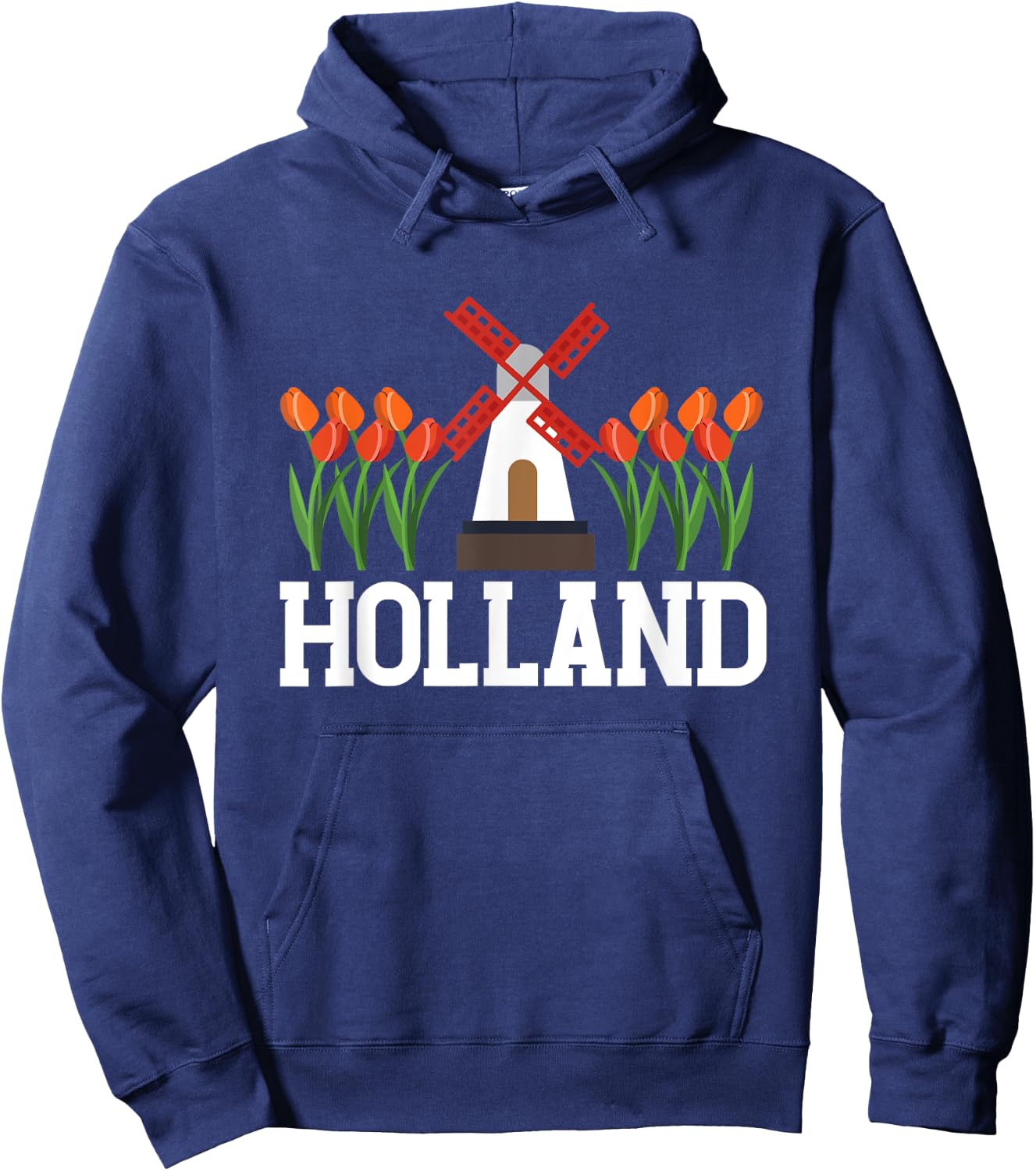 Holland | Mill Tulips | Amsterdam Netherlands Hoodie - Hoodie | Navy