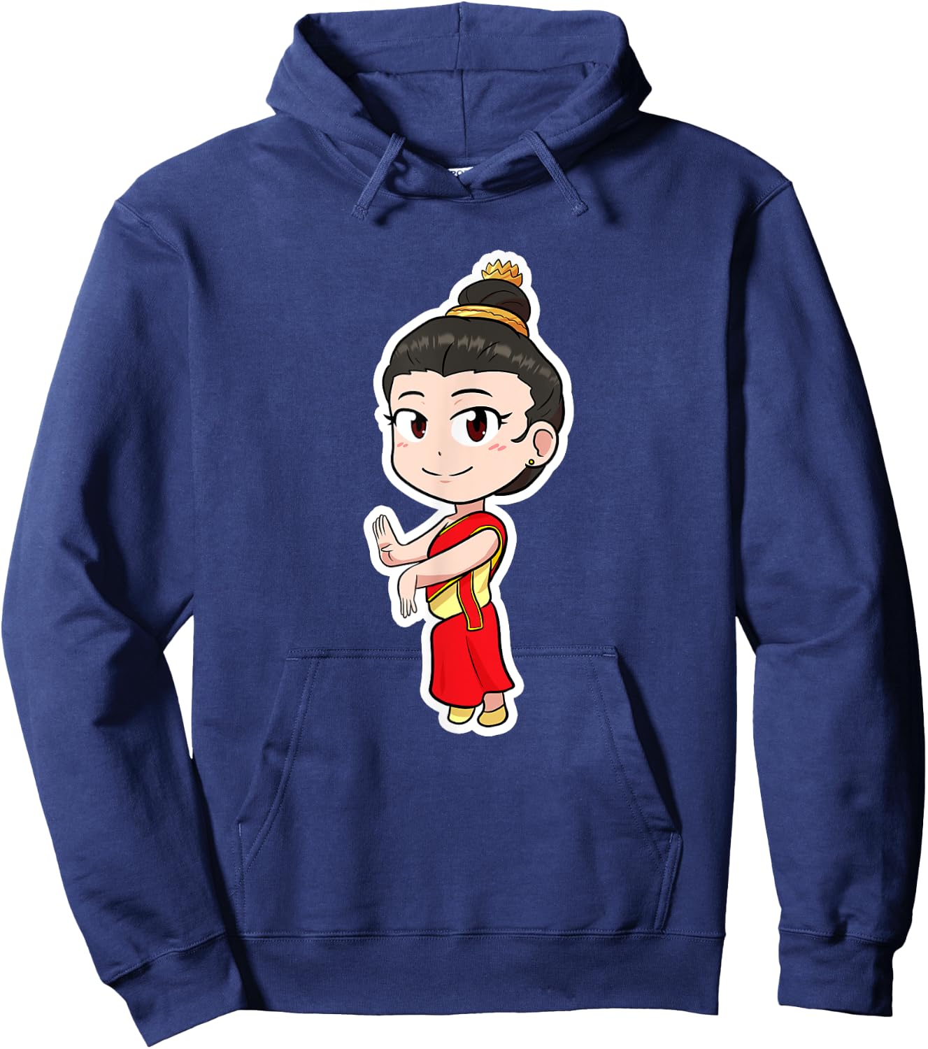 Laos Lao Laotian Proud Flag Traditional Dress Lao Sinh Girl Hoodie - Hoodie | Navy