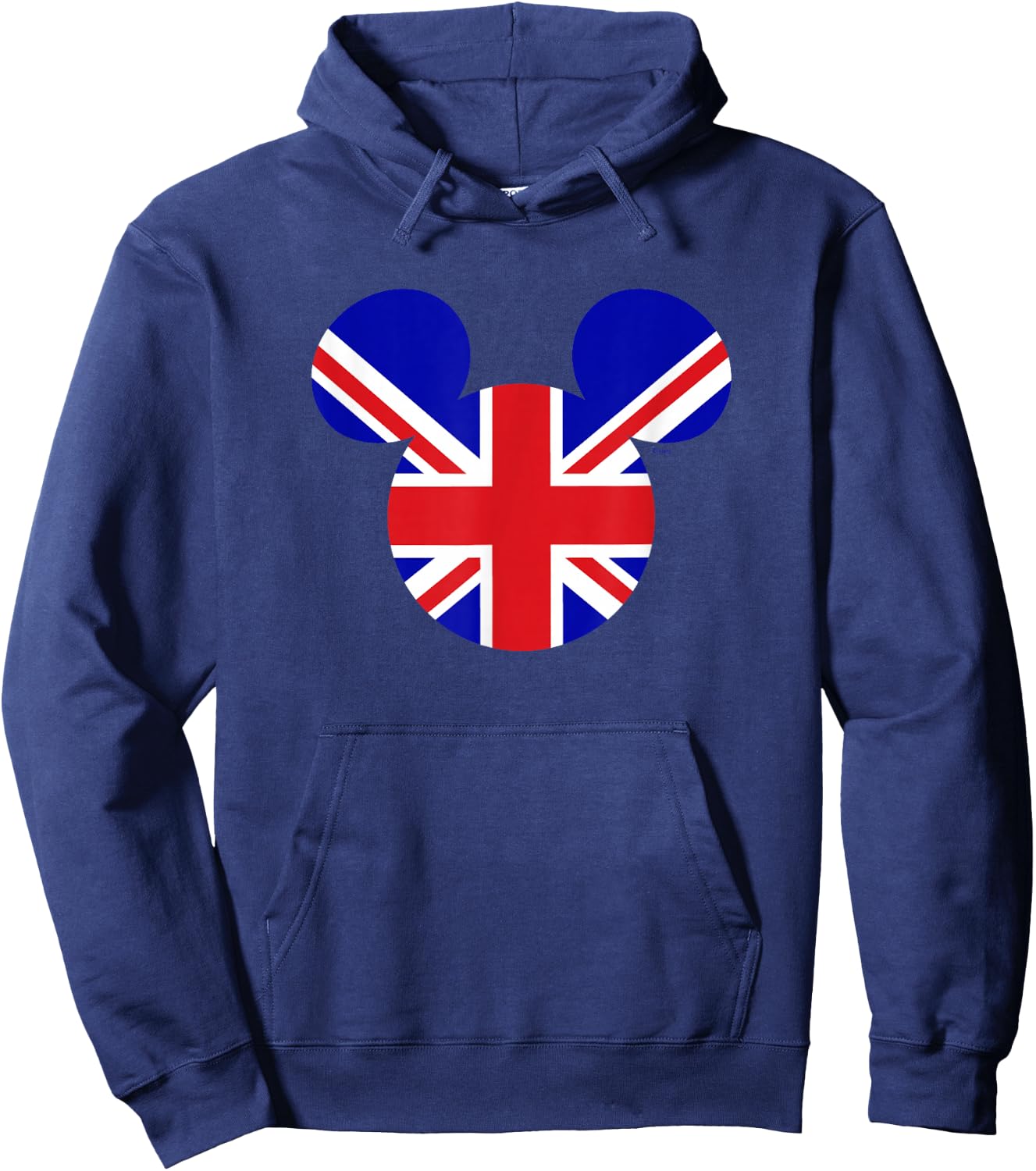 Disney Mickey Mouse King's Coronation UK Flag Union Jack Hoodie - Hoodie | Navy