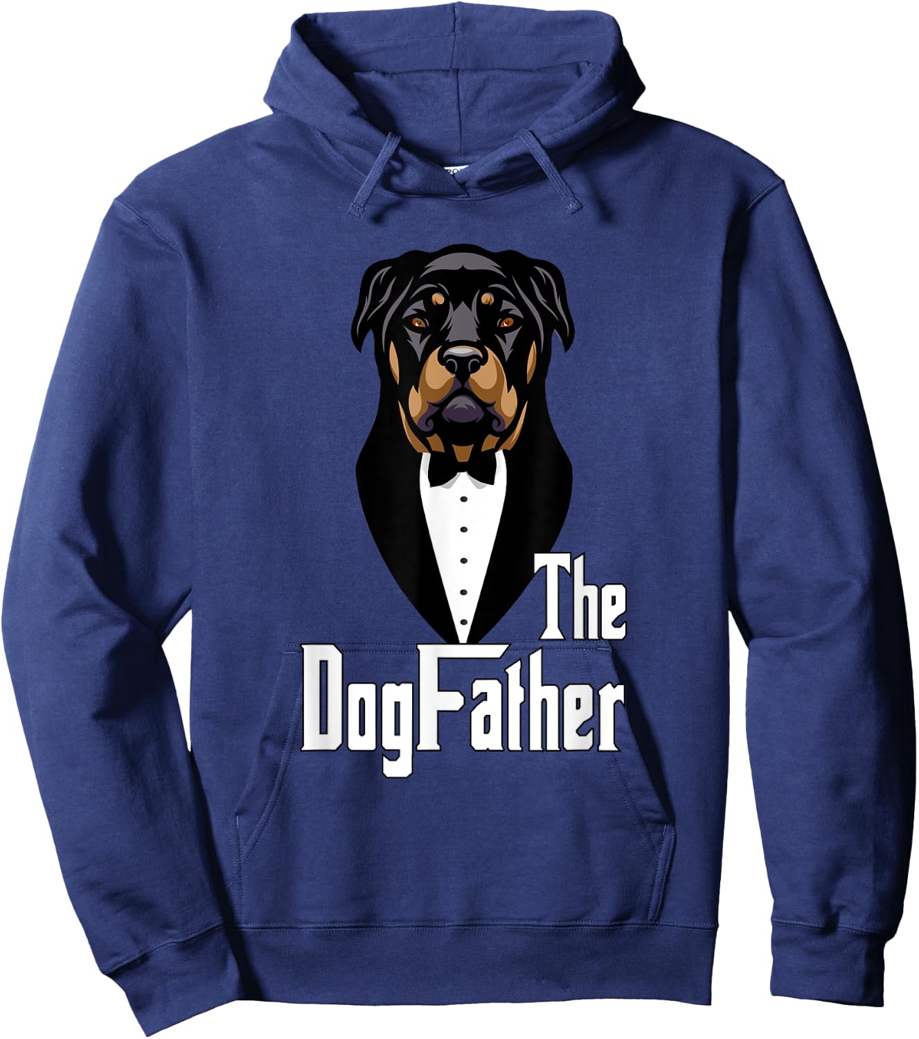 Rottweiler | The Dogfather Dog | Funny Gift Dog Lover Women Kids Hoodie - Hoodie | Navy