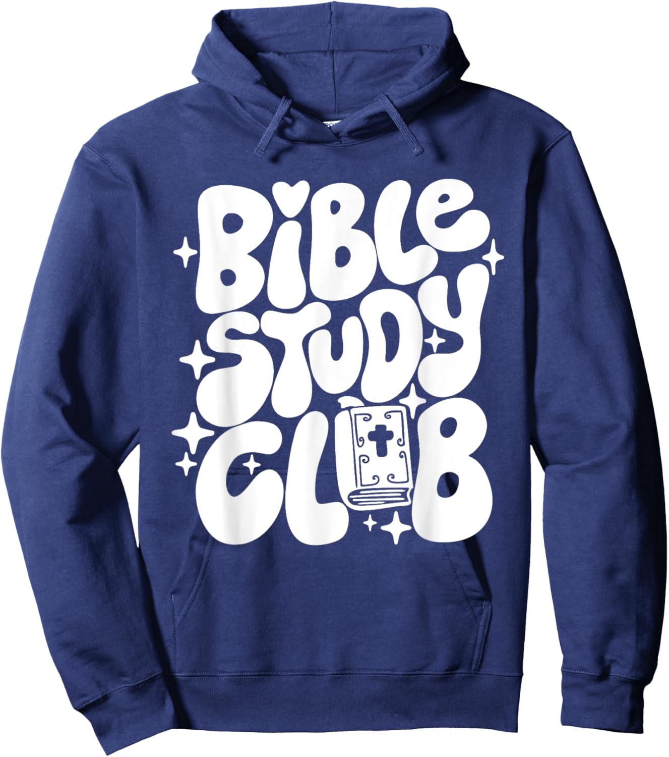 Bible Study Club Groovy Religious Christian Hippie Hoodie - Hoodie | Navy