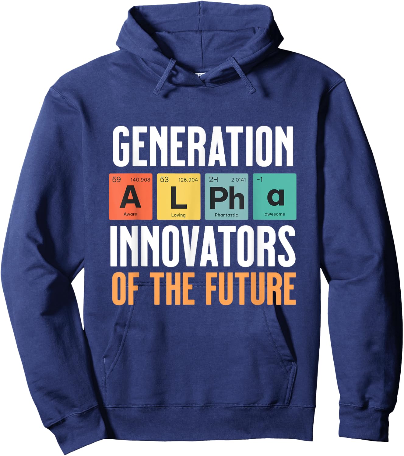 Generation Alpha - Innovators of the Future - Periodic Table Hoodie - Hoodie | Navy