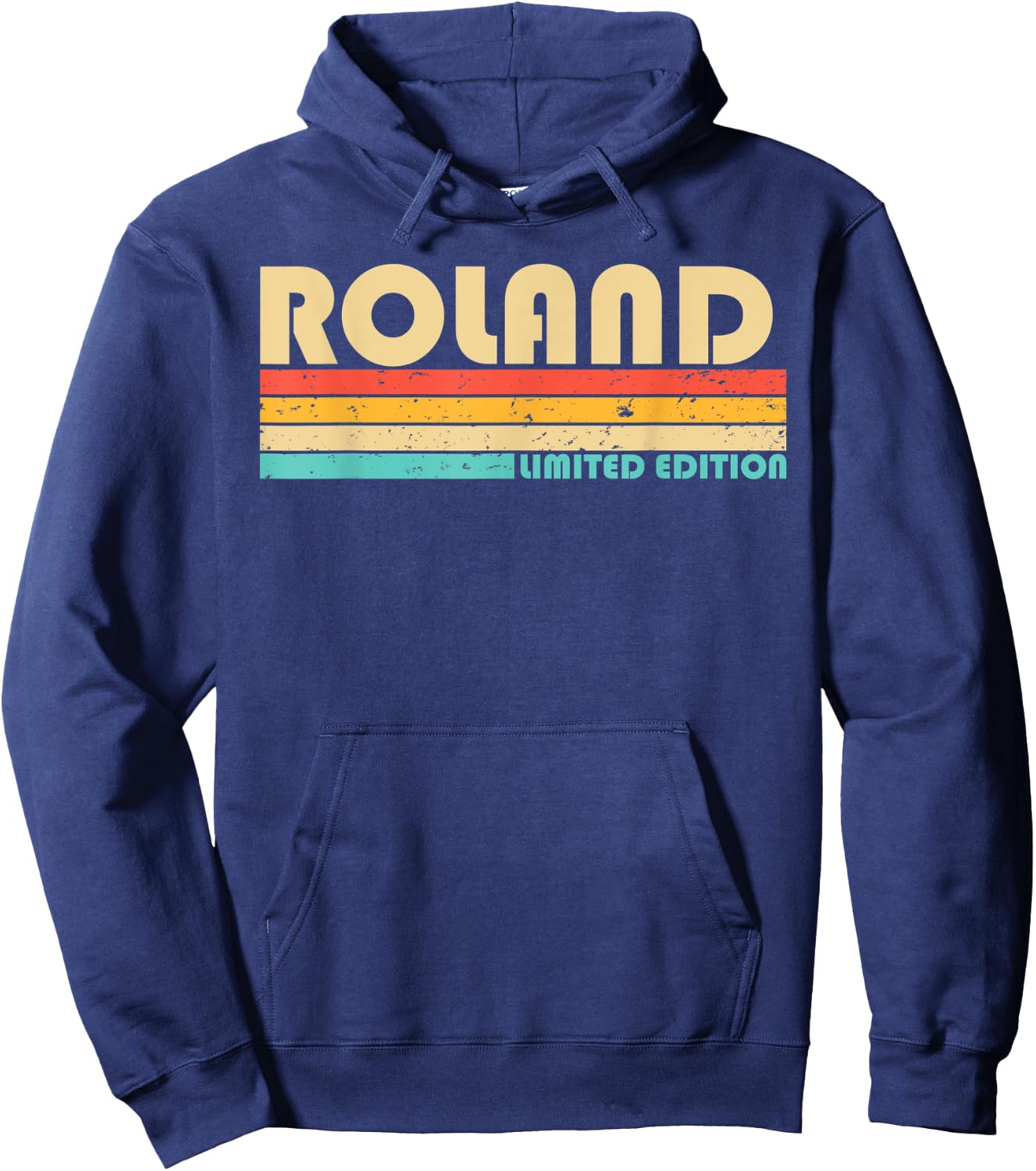 ROLAND Surname Funny Retro Vintage 80s 90s Birthday Reunion Hoodie - Hoodie | Navy