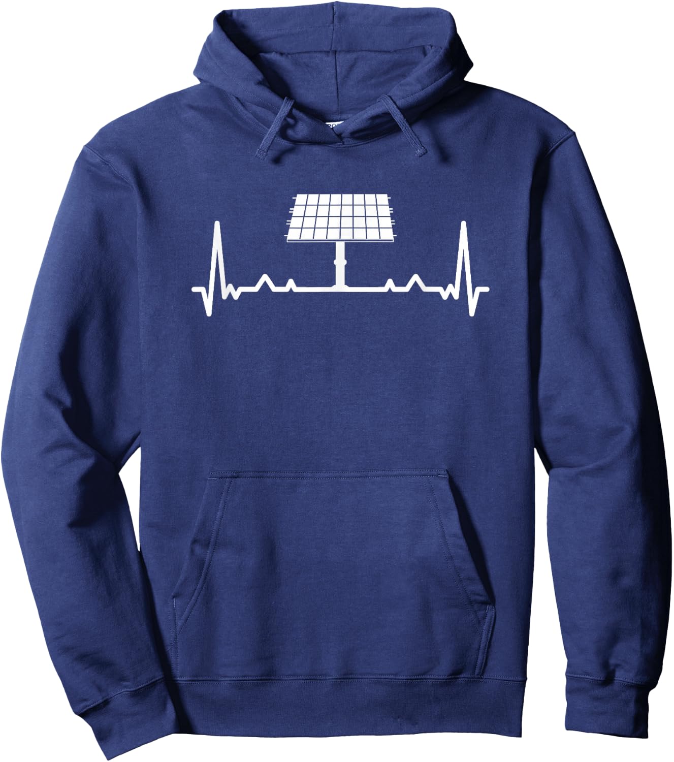 Vintage Renewable Energy Heartbeat Solar Panel Solar Power Hoodie - Hoodie | Navy