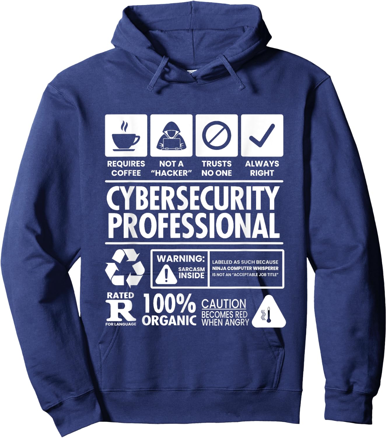 Funny Cybersecurity IT Support IT Security Network Engineer Hoodie - Hoodie | Navy