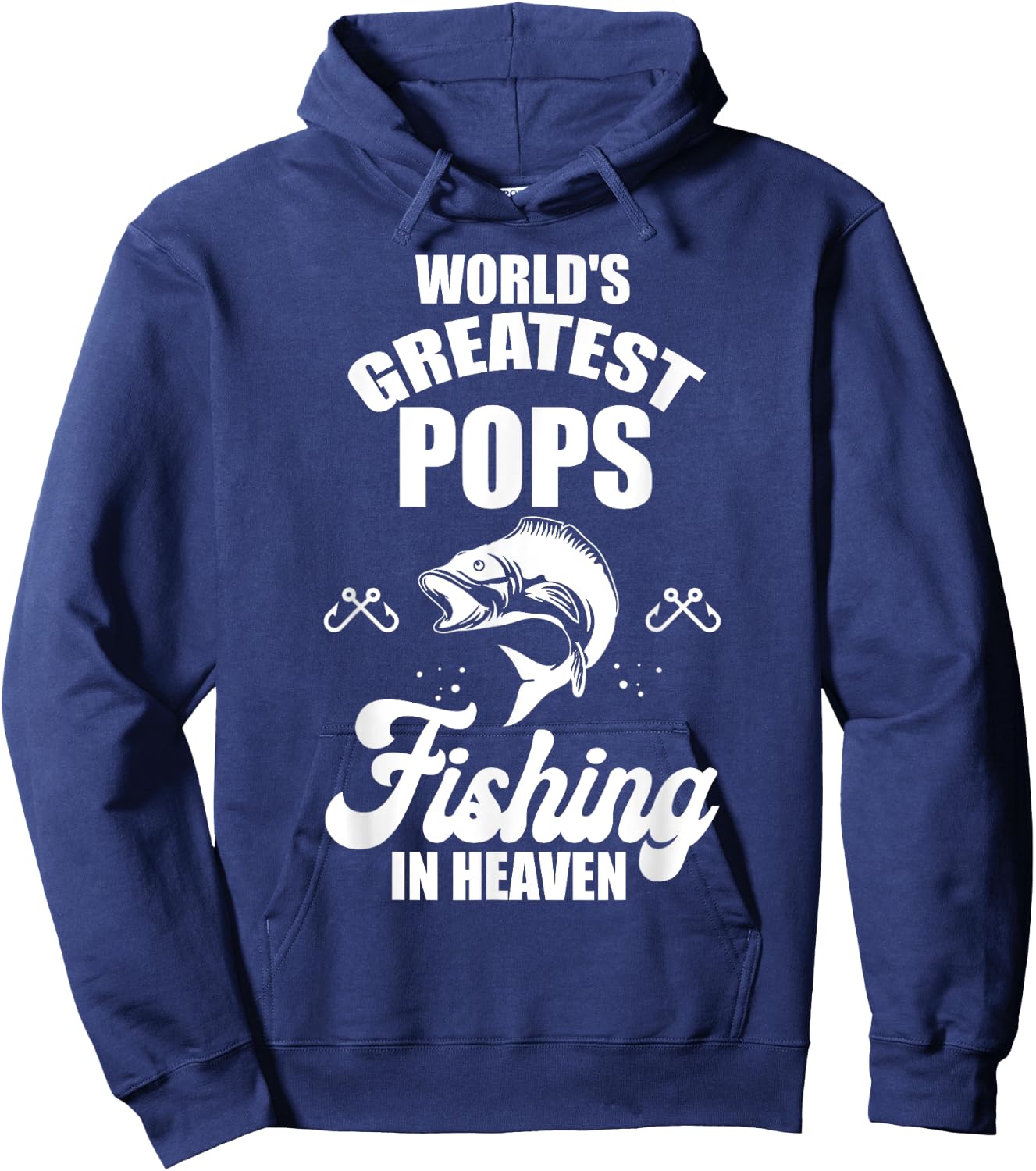 World Greatest Pops is Fishing in Heaven Fisherman Family Hoodie - Hoodie | Navy