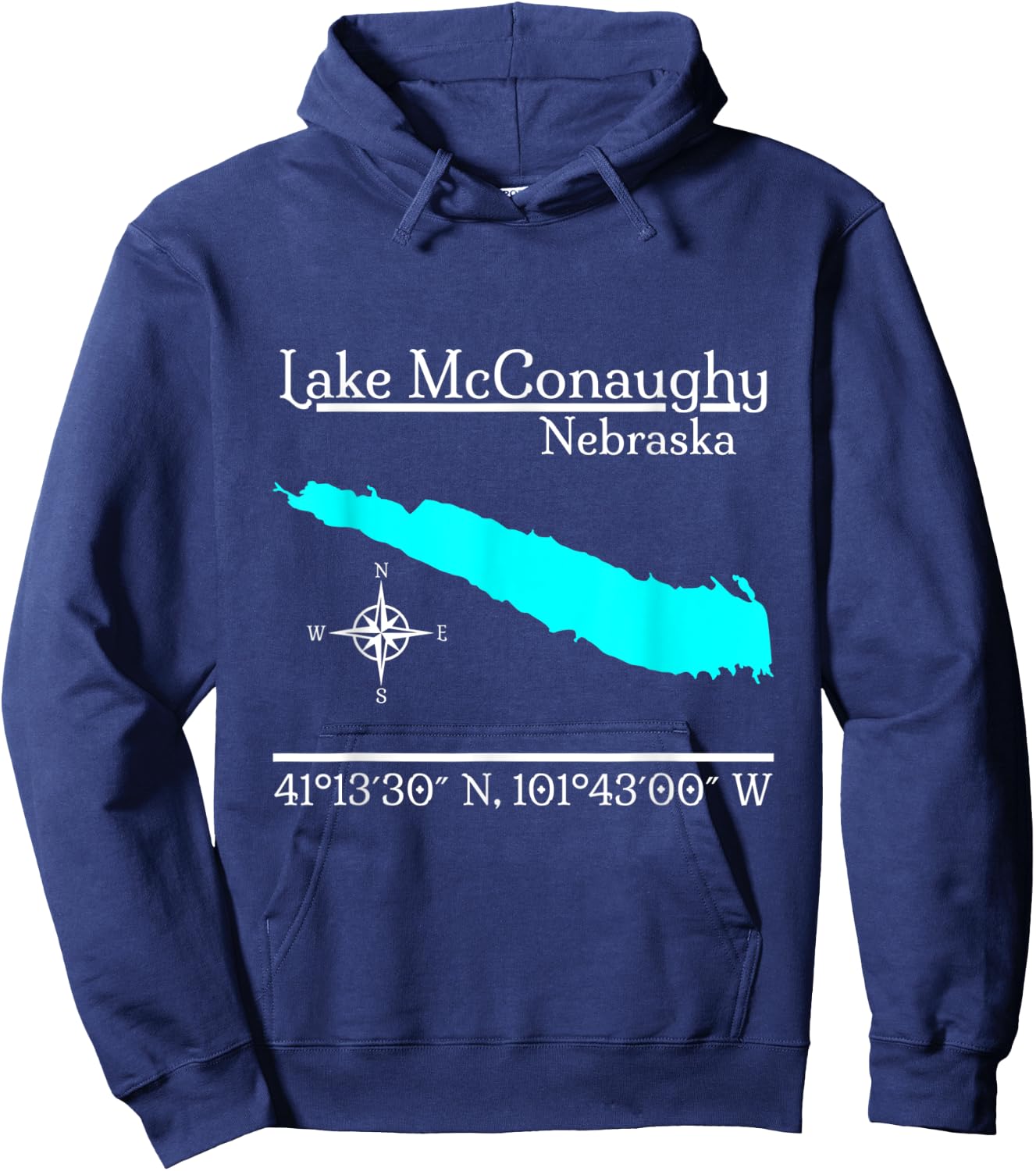 Lake McConaughy - Nebraska Hoodie - Hoodie | Navy