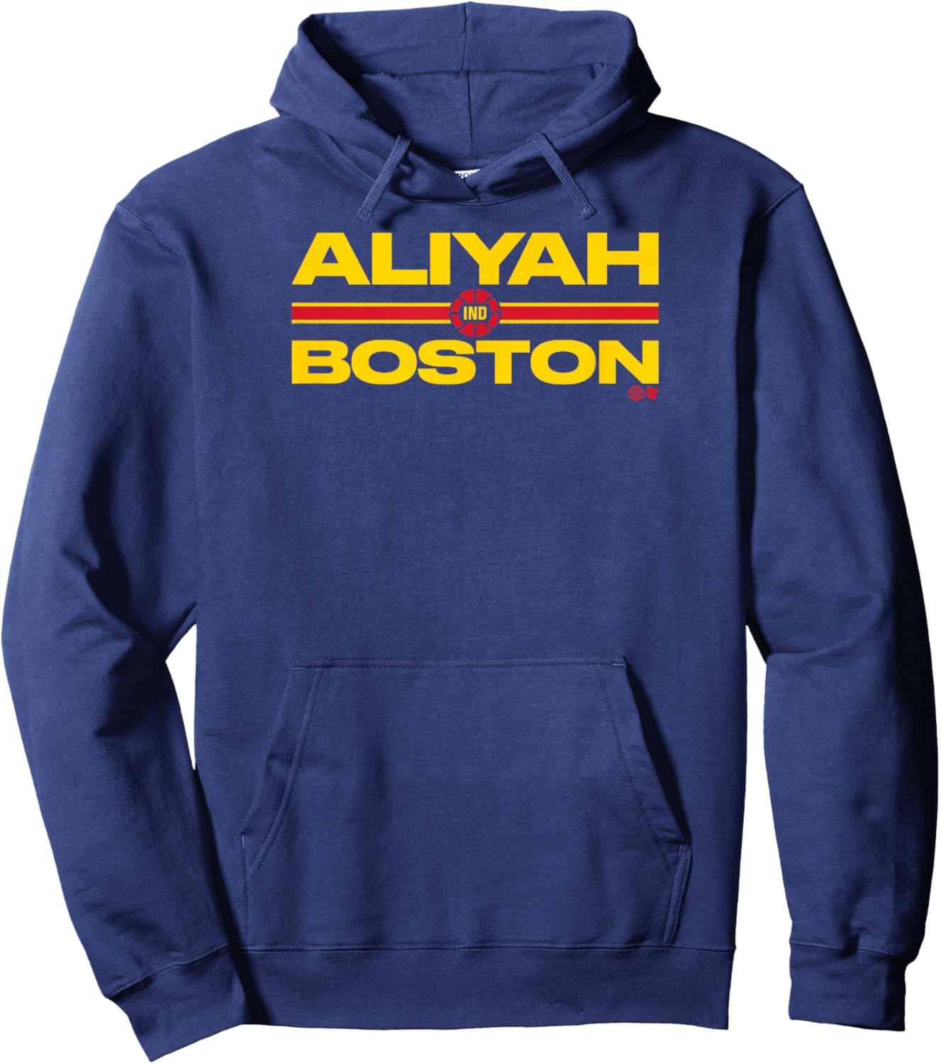 Aliyah Boston: Text Stack - Indiana Basketball Hoodie - Hoodie | Navy